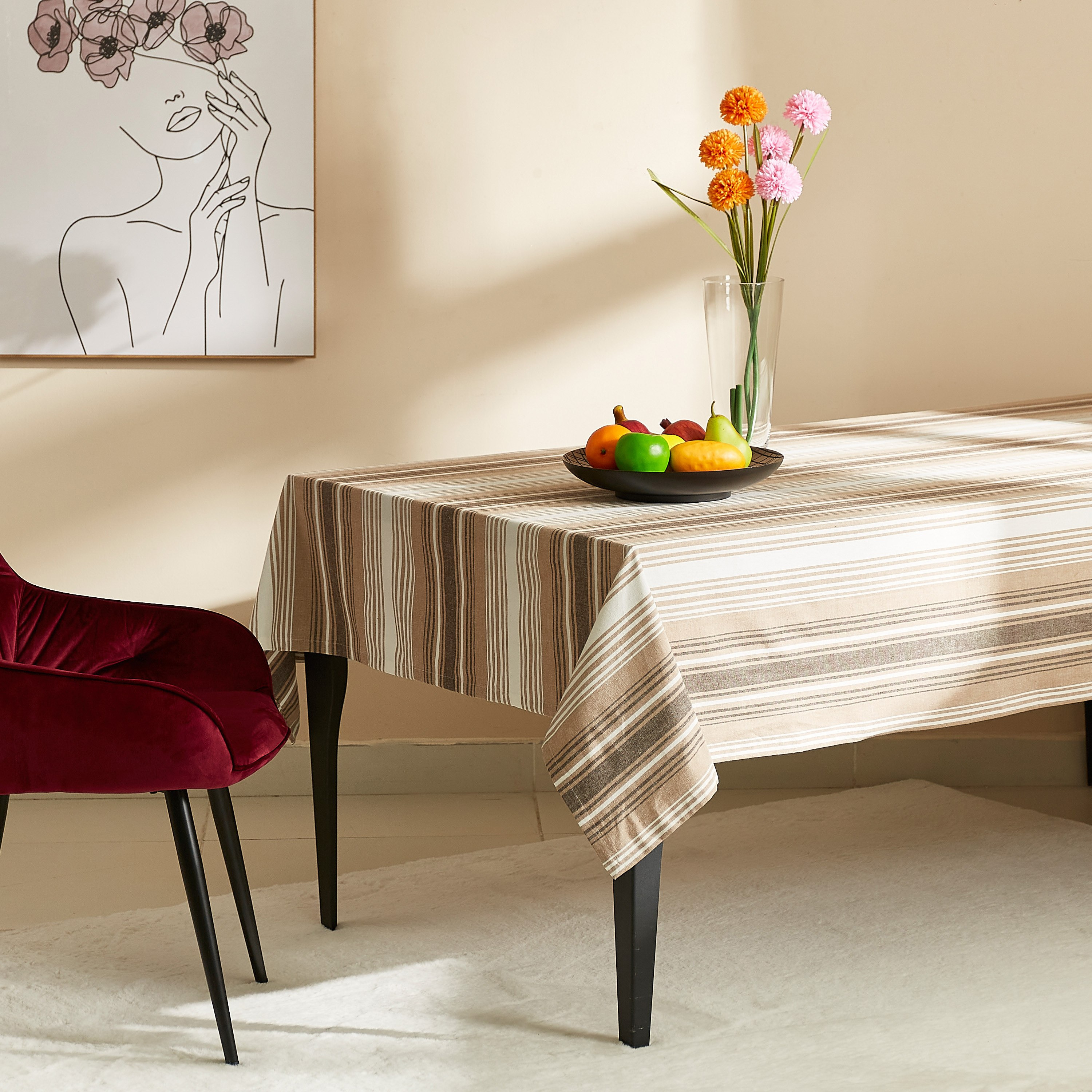 مفرش طاولة قطن مصبوغ من هارلي - 150x250 سم-hbxdecorandfurnishings-homefurnishings-tablelinens-image-1