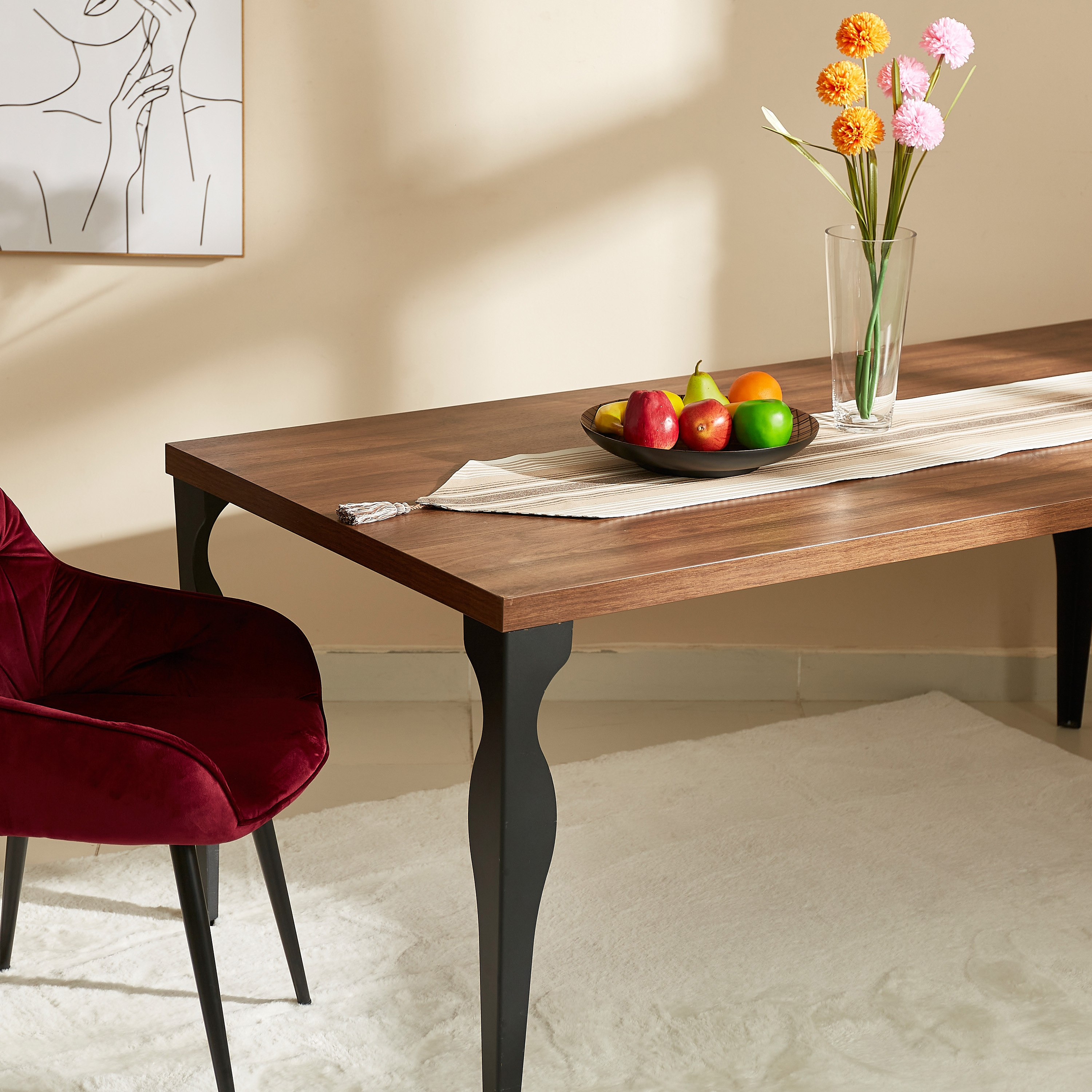 مفرش طاولة من القطن المصبوغ قابل للاستخدام على الوجهين من هارلي - 33x180 سم-hbxdecorandfurnishings-homefurnishings-tablelinens-image-4