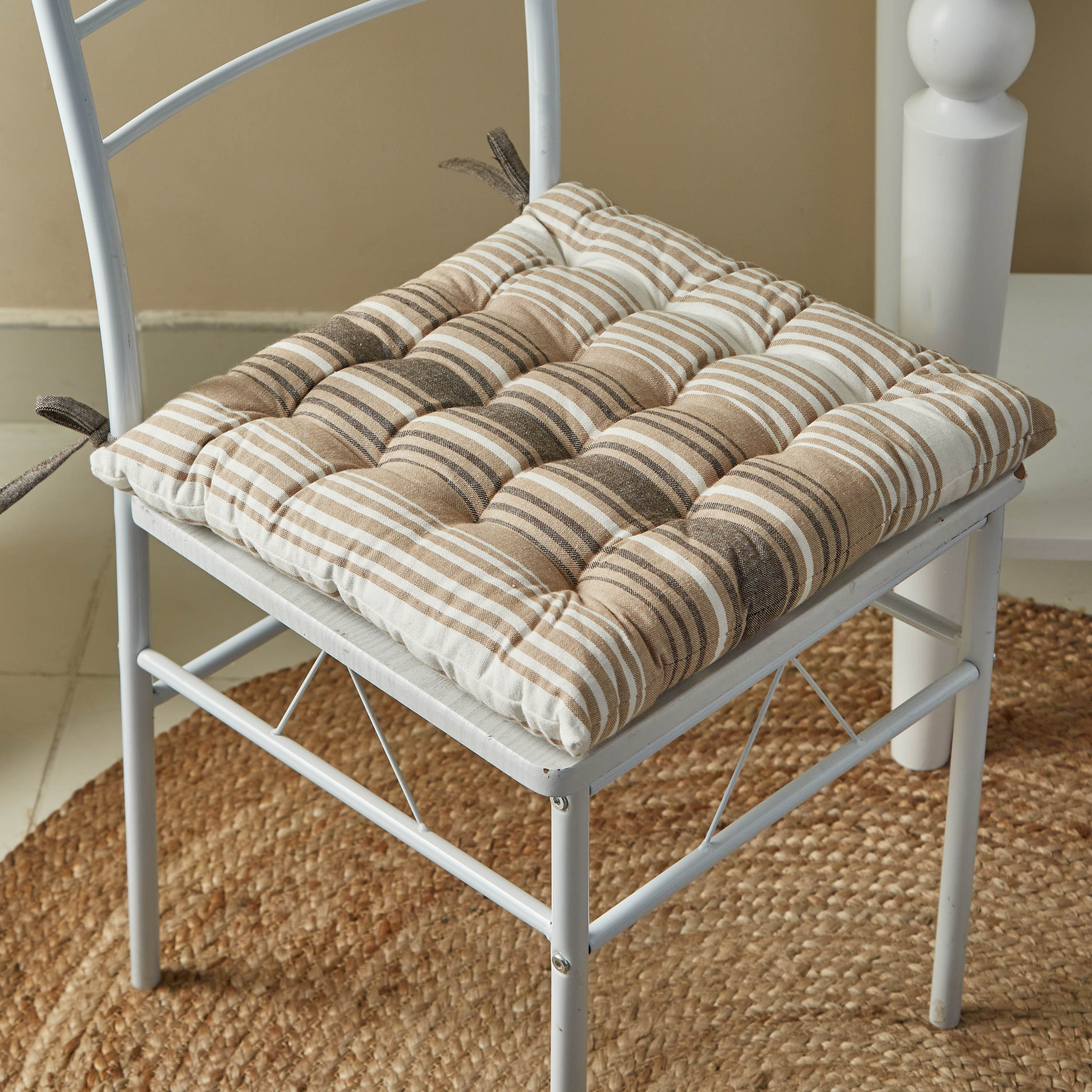 Harley Yarn Dyed Cotton Chair Pad - 40x40 cm-hbxhomeware-hbxlivingroom-image-1