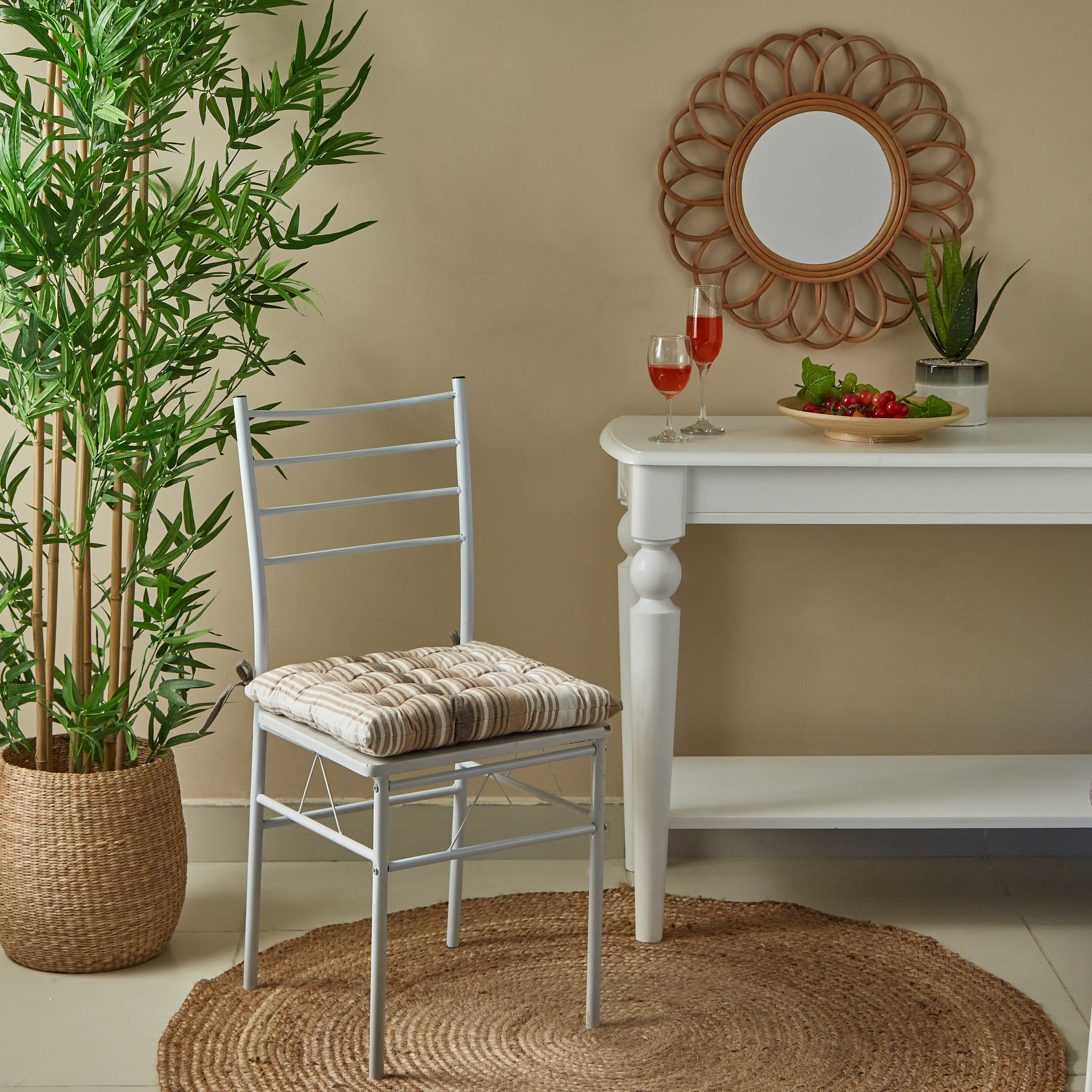 Harley Yarn Dyed Cotton Chair Pad - 40x40 cm-hbxhomeware-hbxlivingroom-image-4