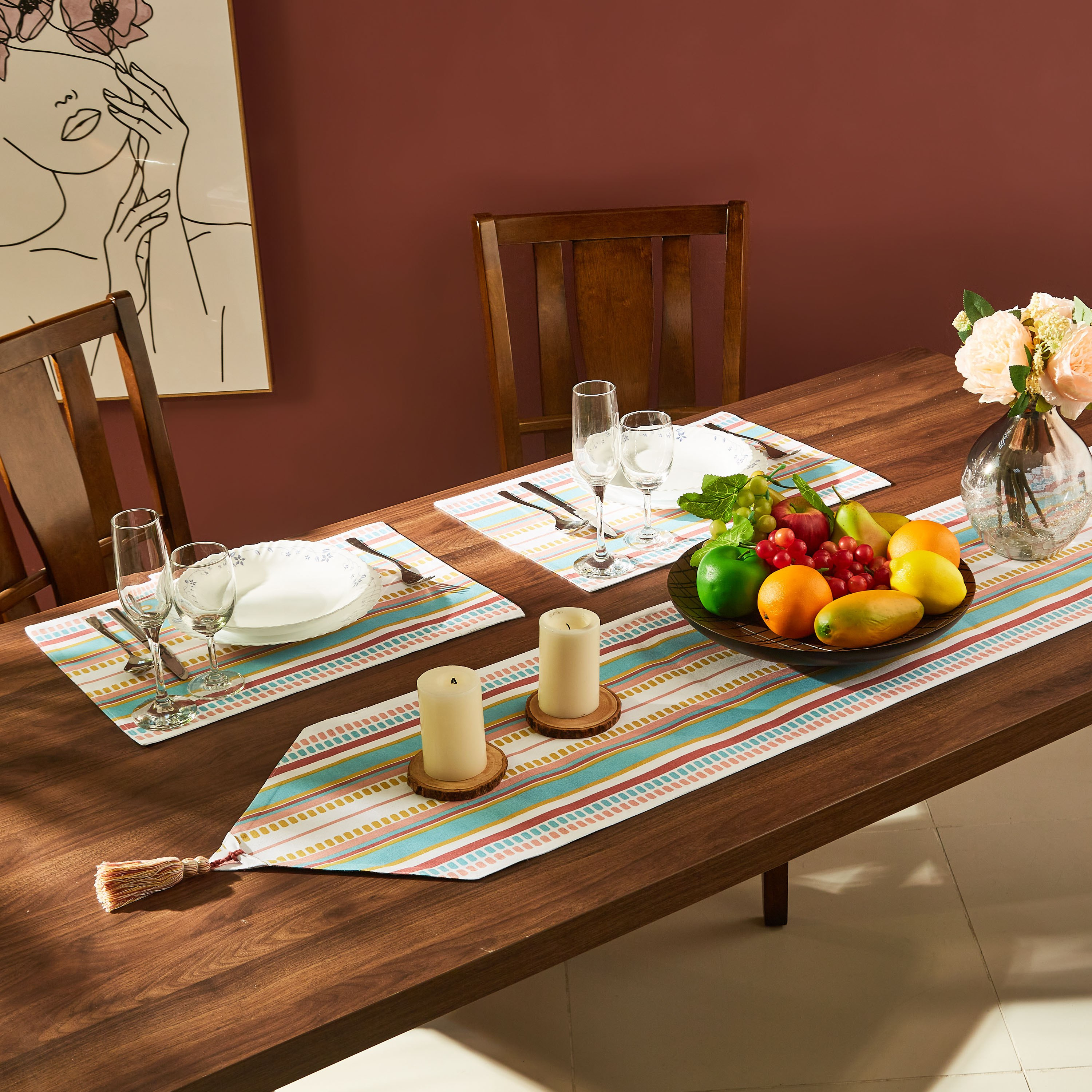 لبادة صحون قطن على الوجهين بطبعات من بايتون - طقم من قطعتين-hbxdecorandfurnishings-homefurnishings-tablelinens-image-5