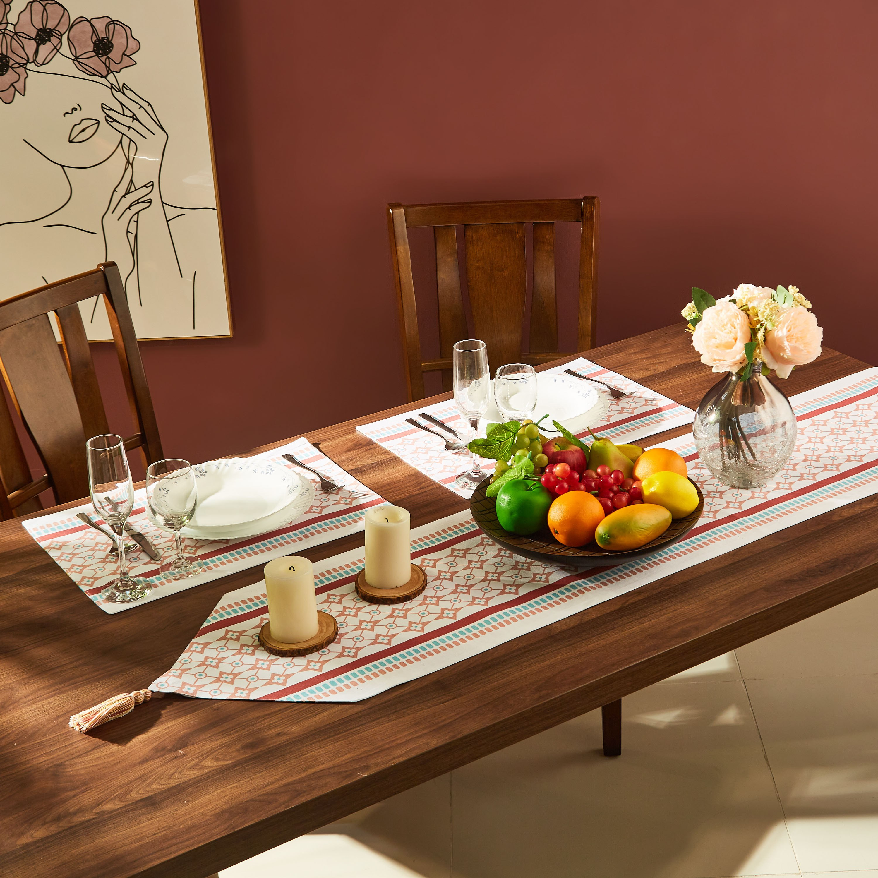 لبادة صحون قطن على الوجهين بطبعات من بايتون - طقم من قطعتين-hbxdecorandfurnishings-homefurnishings-tablelinens-image-6