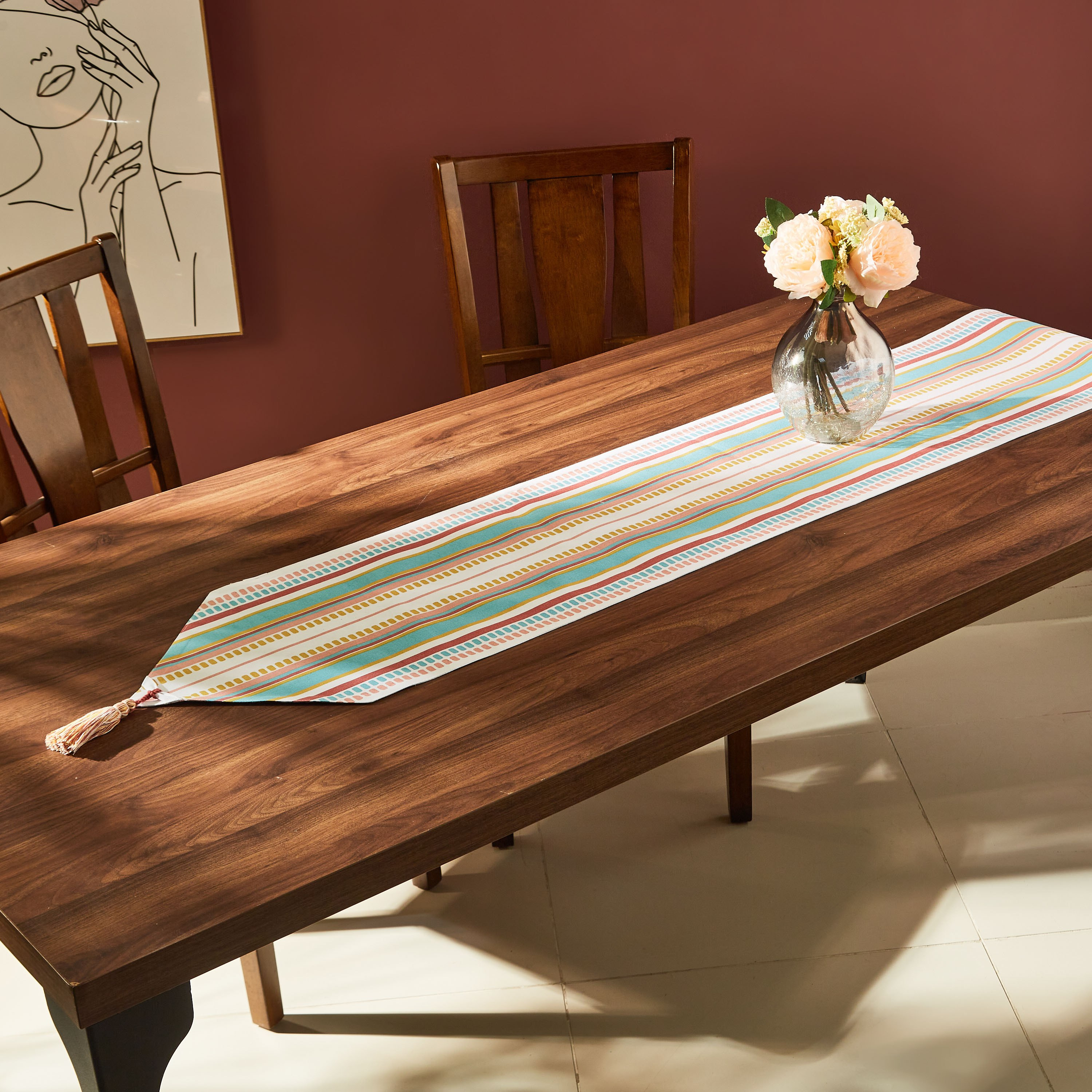 Payton Printed Cotton Reversible Table Runner-hbxdecorandfurnishings-homefurnishings-tablelinens-image-1
