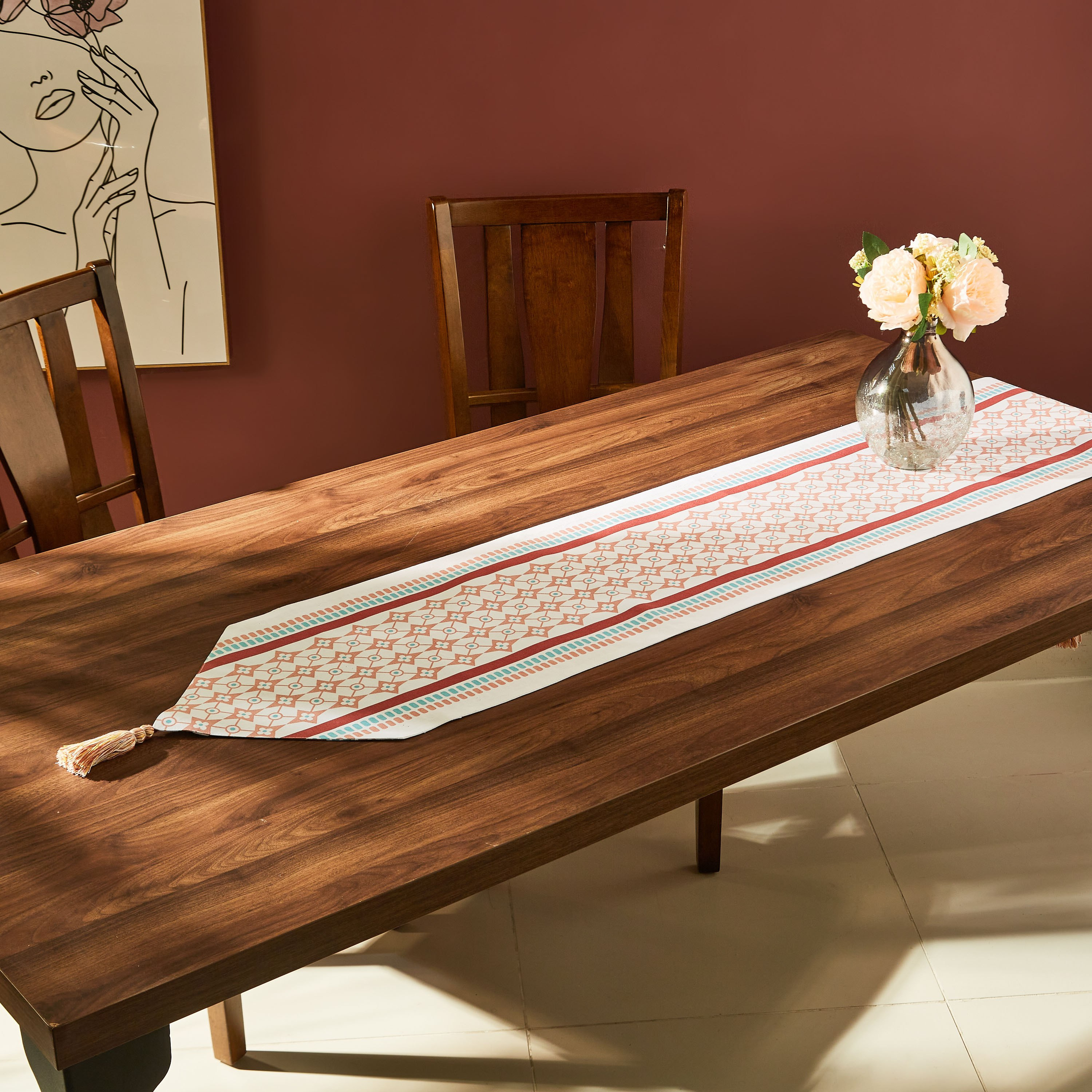 Payton Printed Cotton Reversible Table Runner-hbxdecorandfurnishings-homefurnishings-tablelinens-image-2