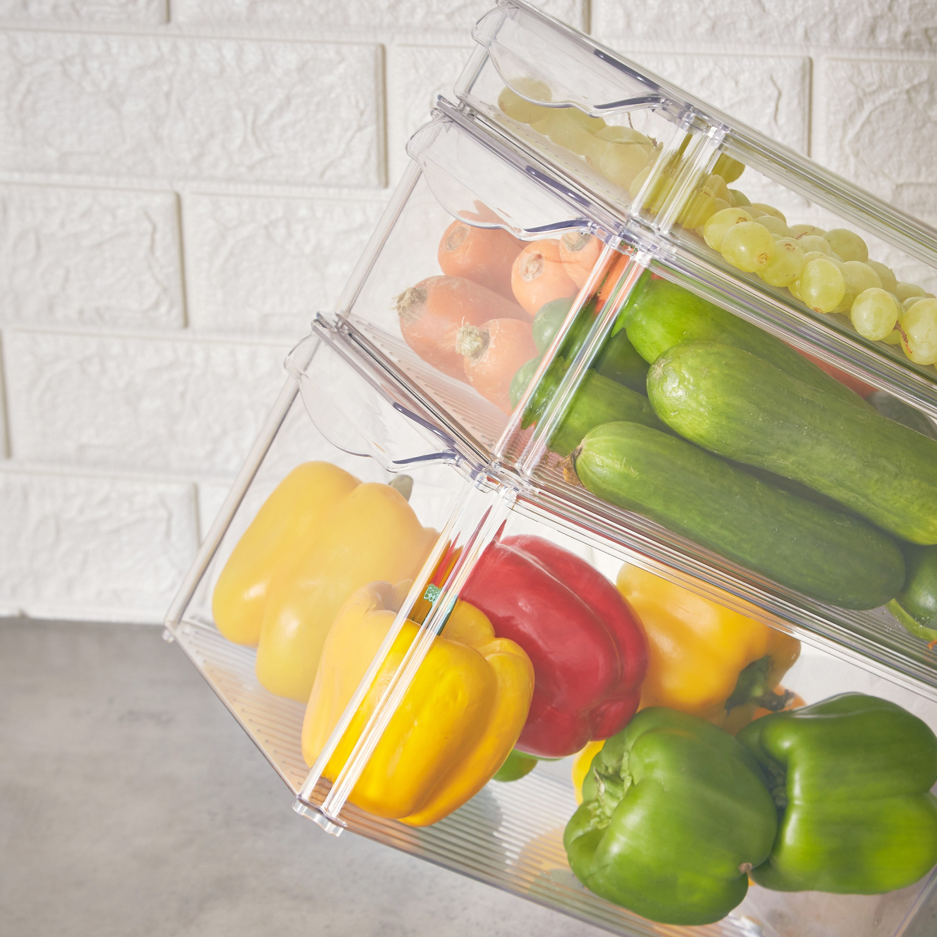 منظم ثلاجة قابل للتكديس بغطاء من سيستماتيكو - 2.7 لتر-hbxkitchen-kitchenware-kitchenaccessories-image-5