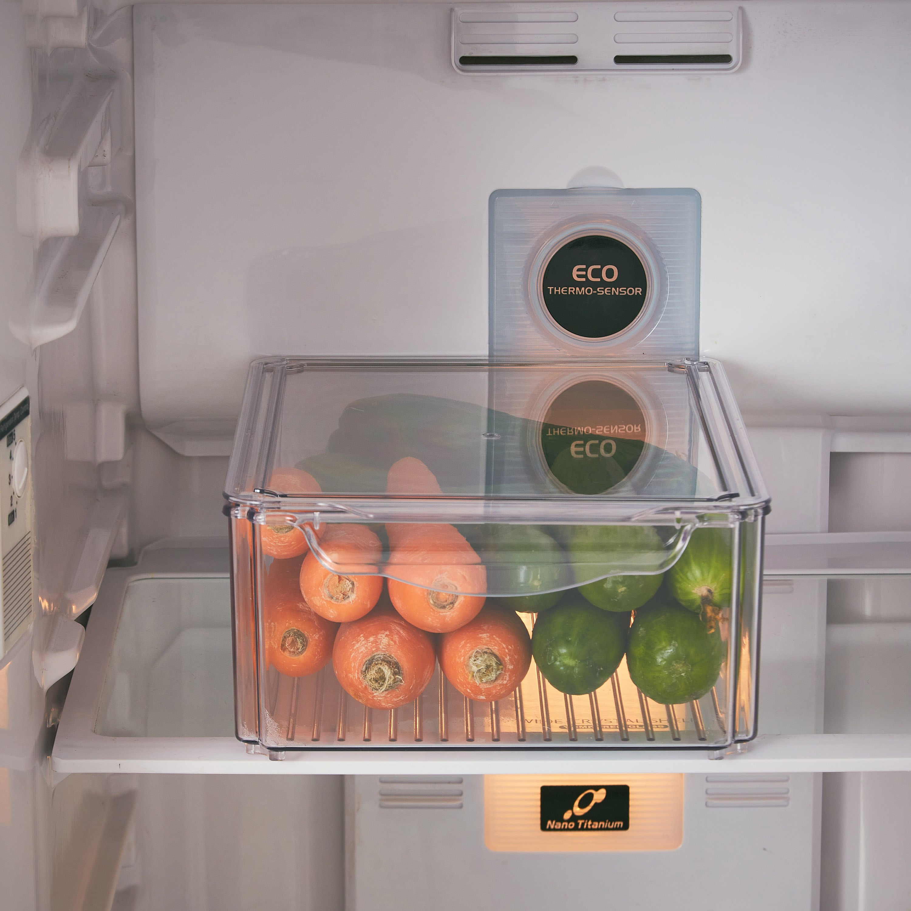 منظم ثلاجة قابل للتكديس بغطاء من سيستماتيكو - 5.7 لتر-hbxkitchen-kitchenware-kitchenaccessories-image-1