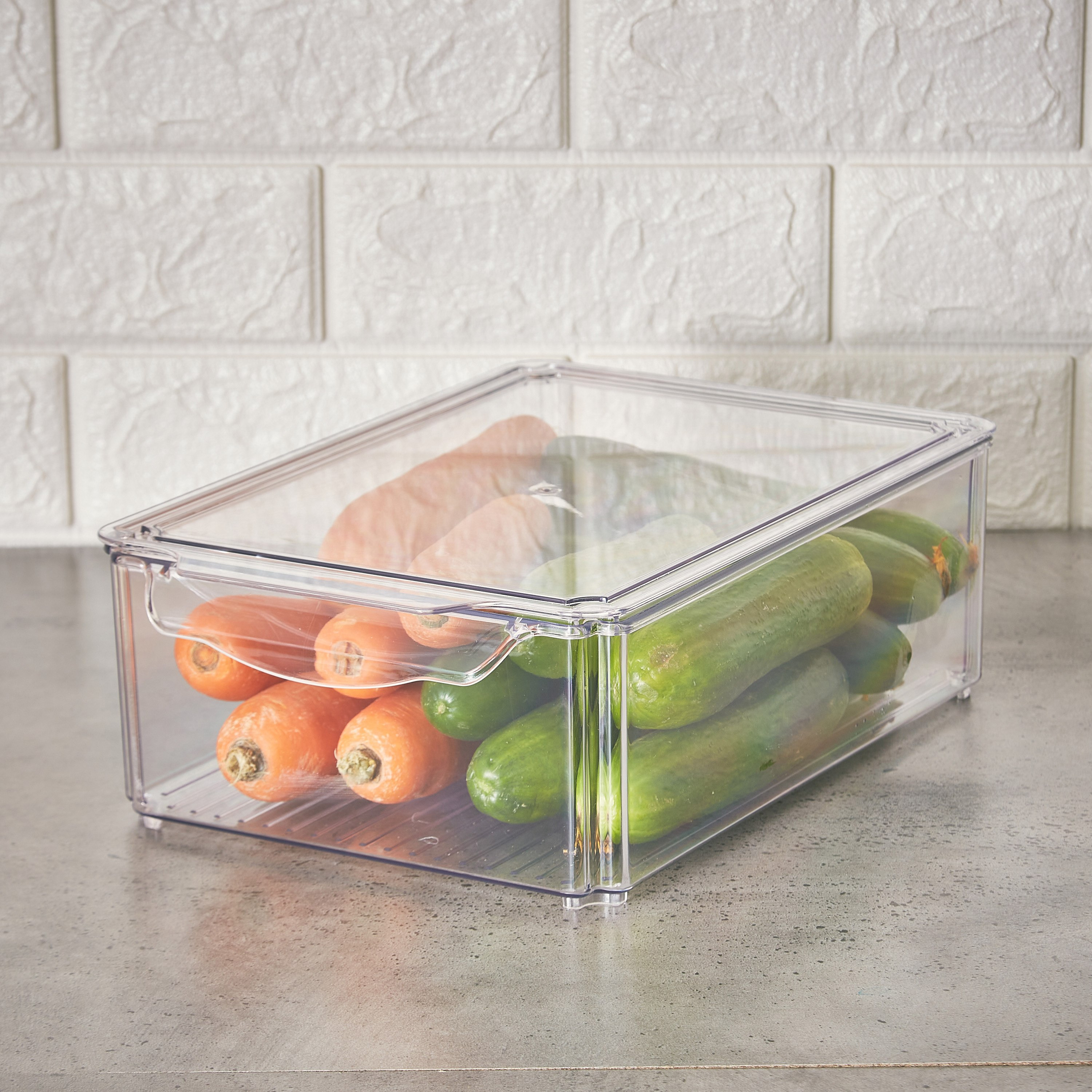 منظم ثلاجة قابل للتكديس بغطاء من سيستماتيكو - 5.7 لتر-hbxkitchen-kitchenware-kitchenaccessories-image-2