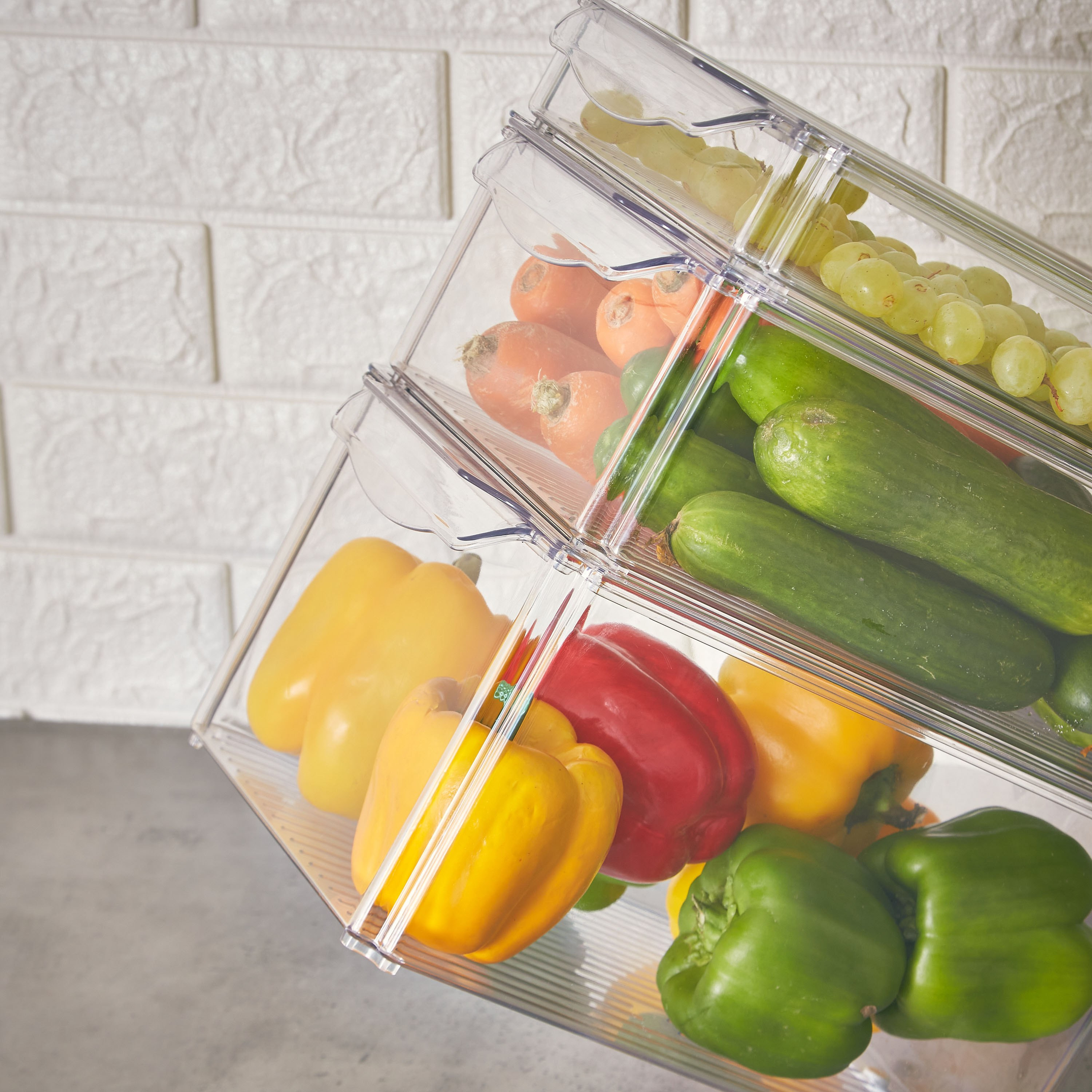 منظم ثلاجة قابل للتكديس بغطاء من سيستماتيكو - 5.7 لتر-hbxkitchen-kitchenware-kitchenaccessories-image-5
