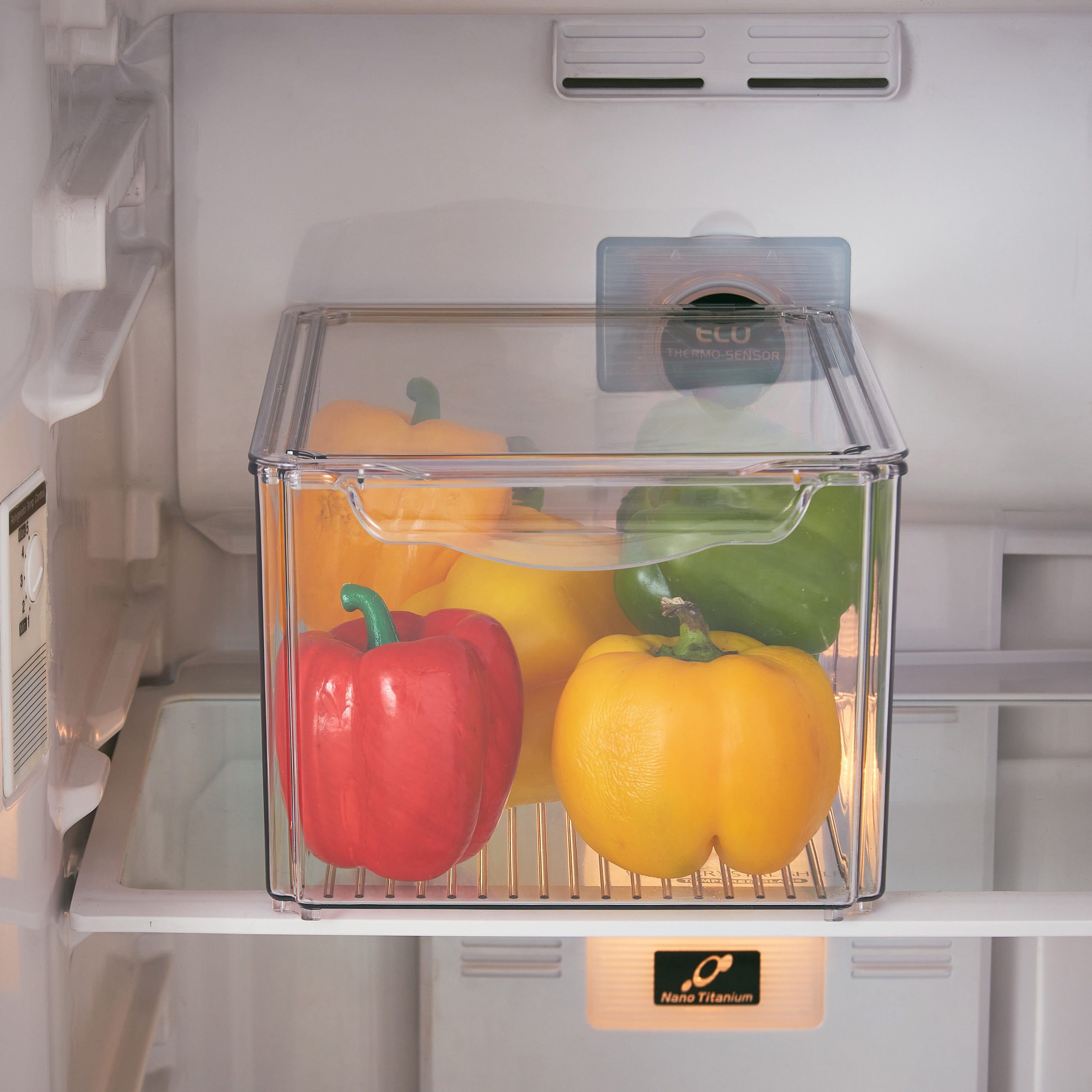منظم ثلاجة قابل للتكديس بغطاء من سيستماتيكو - 8.4 لتر-hbxkitchen-kitchenware-kitchenaccessories-image-1
