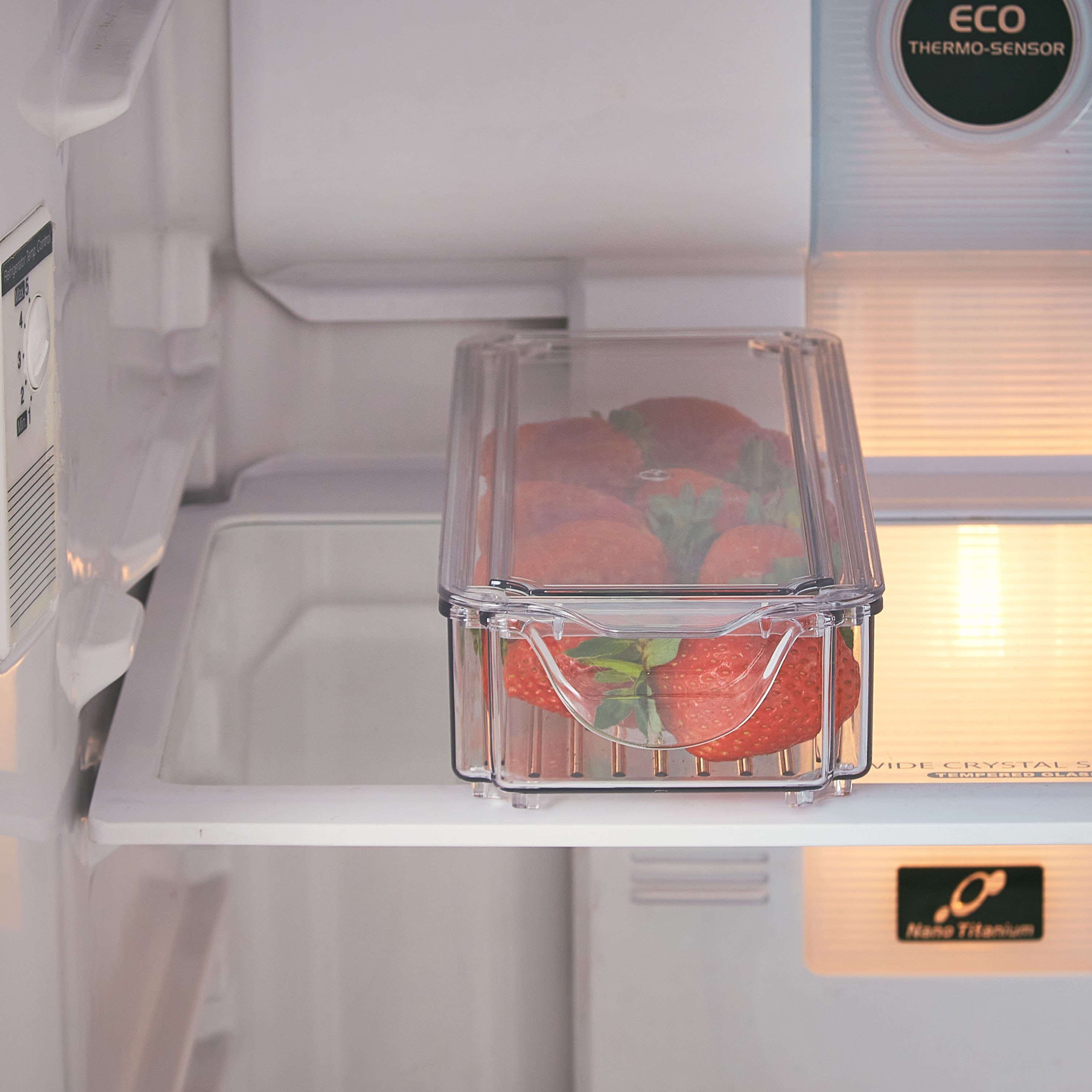 منظم ثلاجة قابل للتكديس بغطاء من سيستماتيكو - 1.35 لتر-hbxkitchen-kitchenware-kitchenaccessories-image-1
