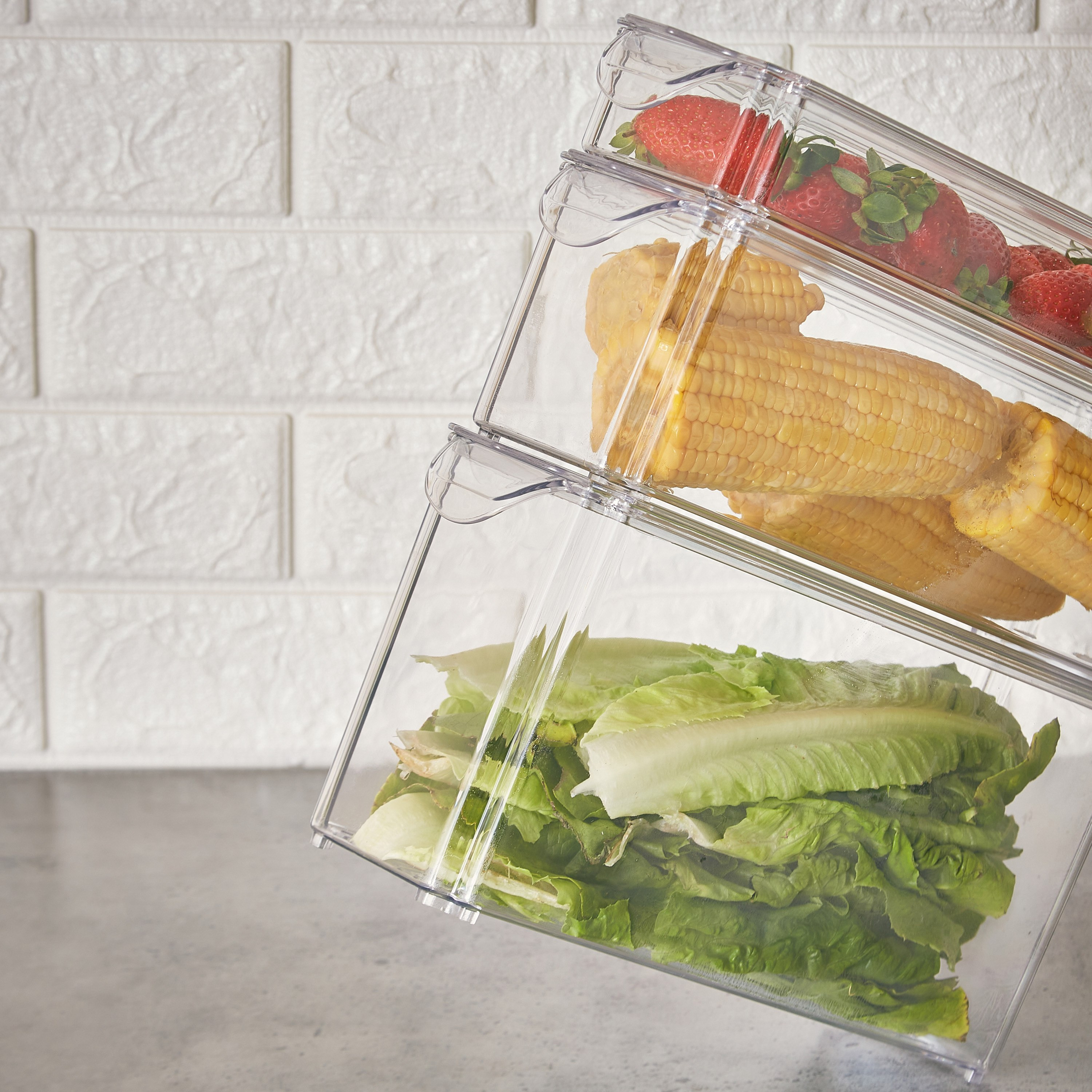 منظم ثلاجة قابل للتكديس بغطاء من سيستماتيكو - 1.35 لتر-hbxkitchen-kitchenware-kitchenaccessories-image-5