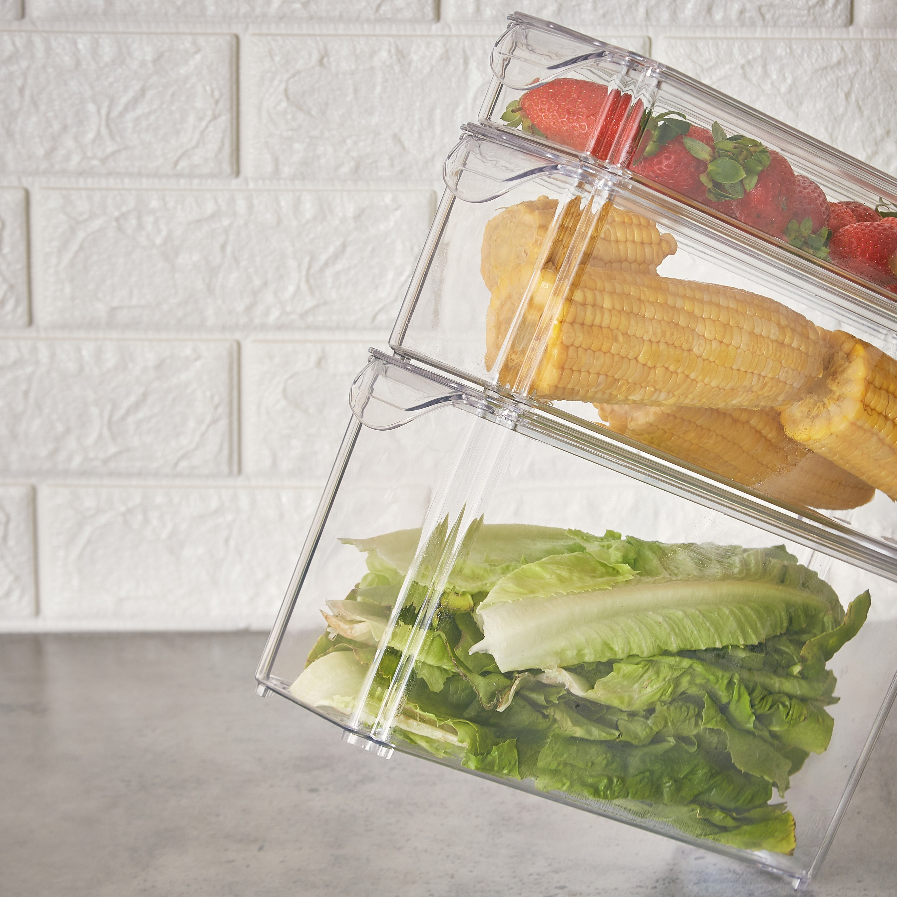 منظم ثلاجة قابل للتكديس بغطاء من سيستماتيكو - 2.85 لتر-hbxkitchen-kitchenware-kitchenaccessories-image-5