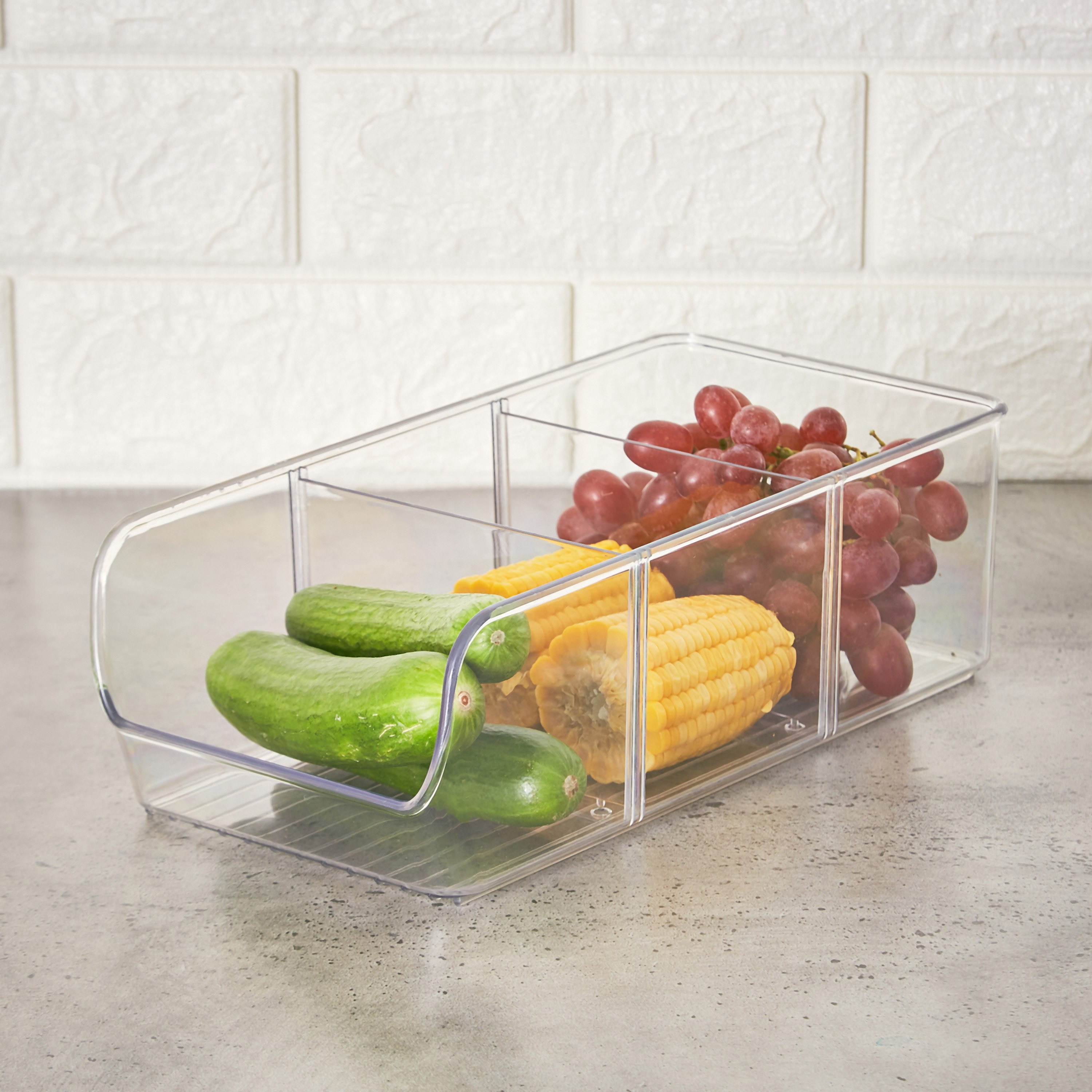 Sistematico 3-Compartment Food Storage Box - 28x14x9 cm-hbxkitchen-kitchenware-kitchenaccessories-image-2