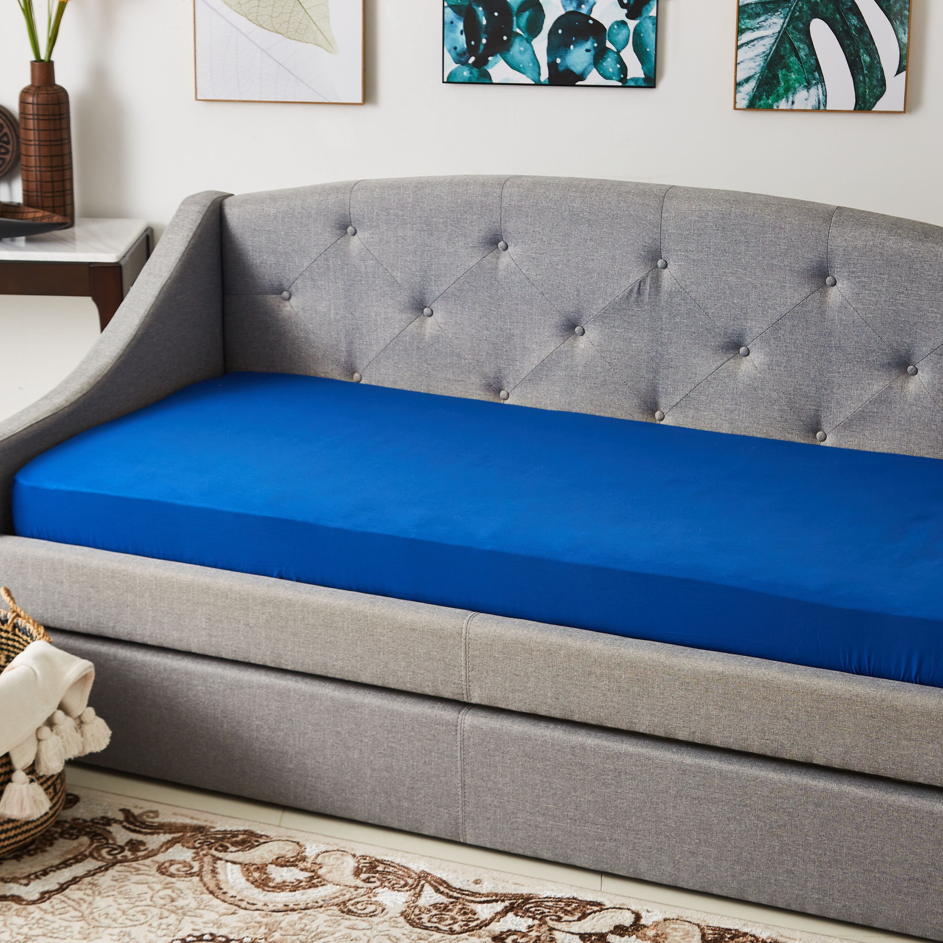 شرشف مطاطي فردي بولي قطن من بريستول - 90x200 سم-hbxhomeware-hbxbedroom-image-1