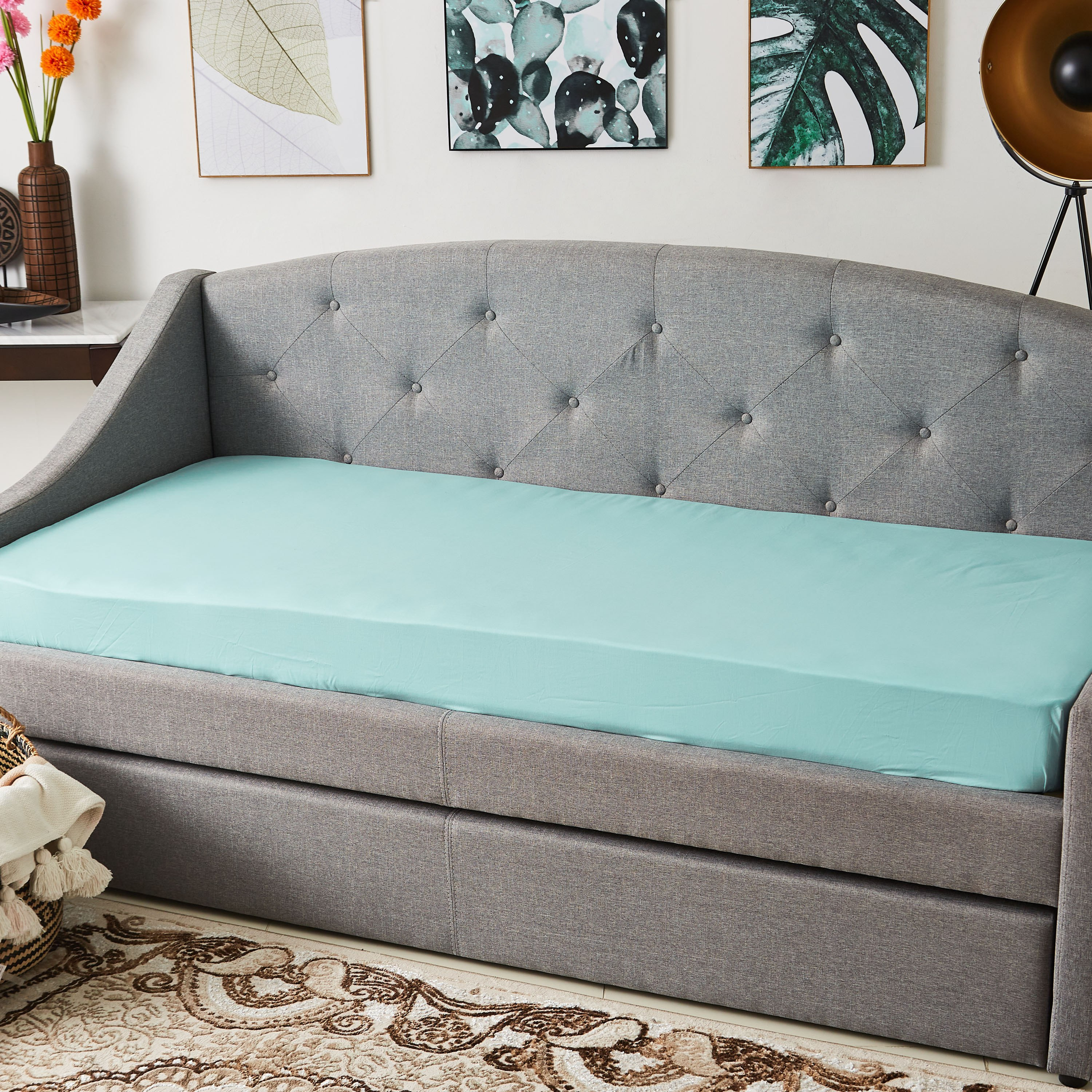 شرشف مطاطي فردي بولي قطن من بريستول - 90x200 سم-hbxhomeware-hbxbedroom-image-2