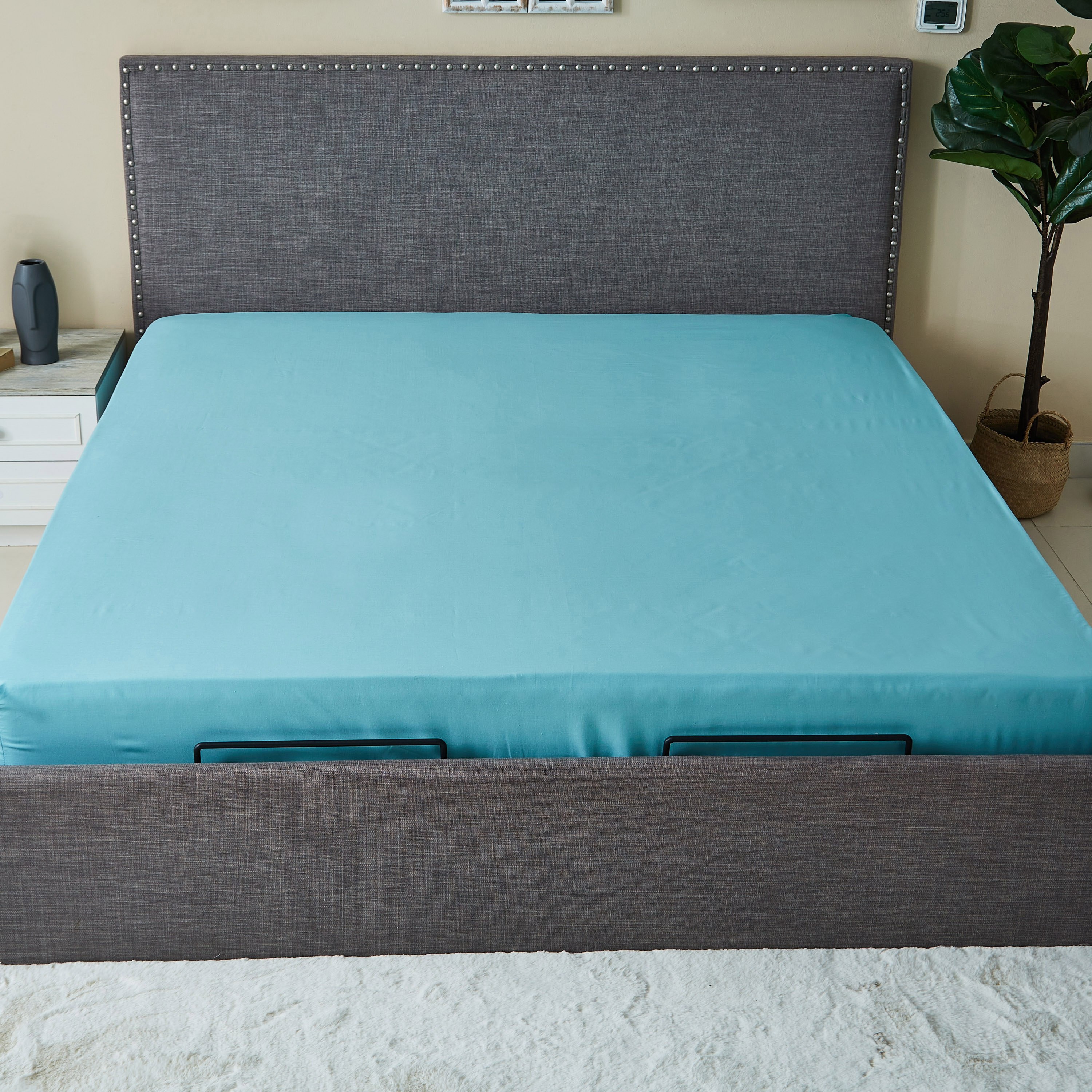 شرشف مطاطي كينج بولي قطن من بريستول - 180x200 سم-hbxhomeware-hbxbedroom-image-1