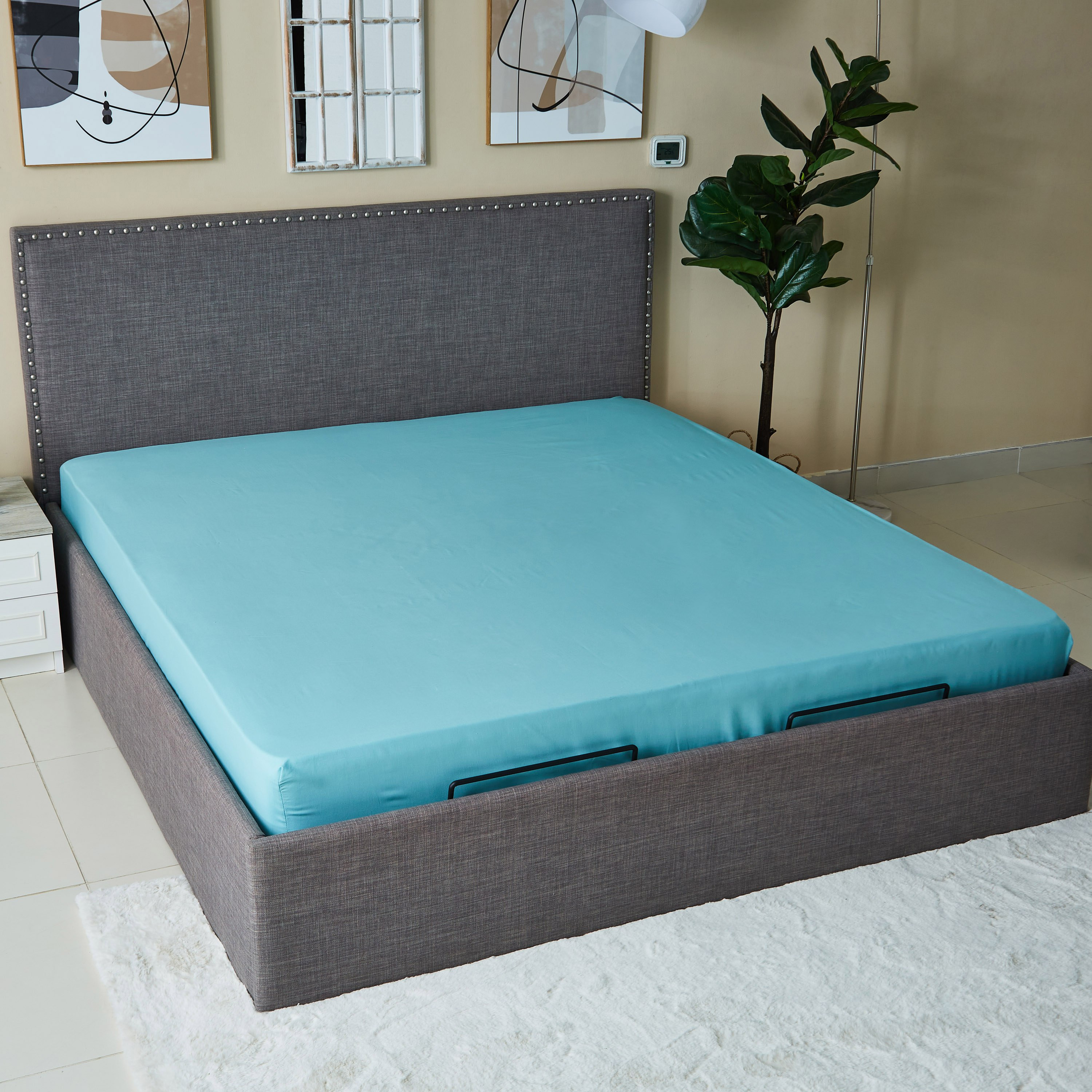 شرشف مطاطي كينج بولي قطن من بريستول - 180x200 سم-hbxhomeware-hbxbedroom-image-2