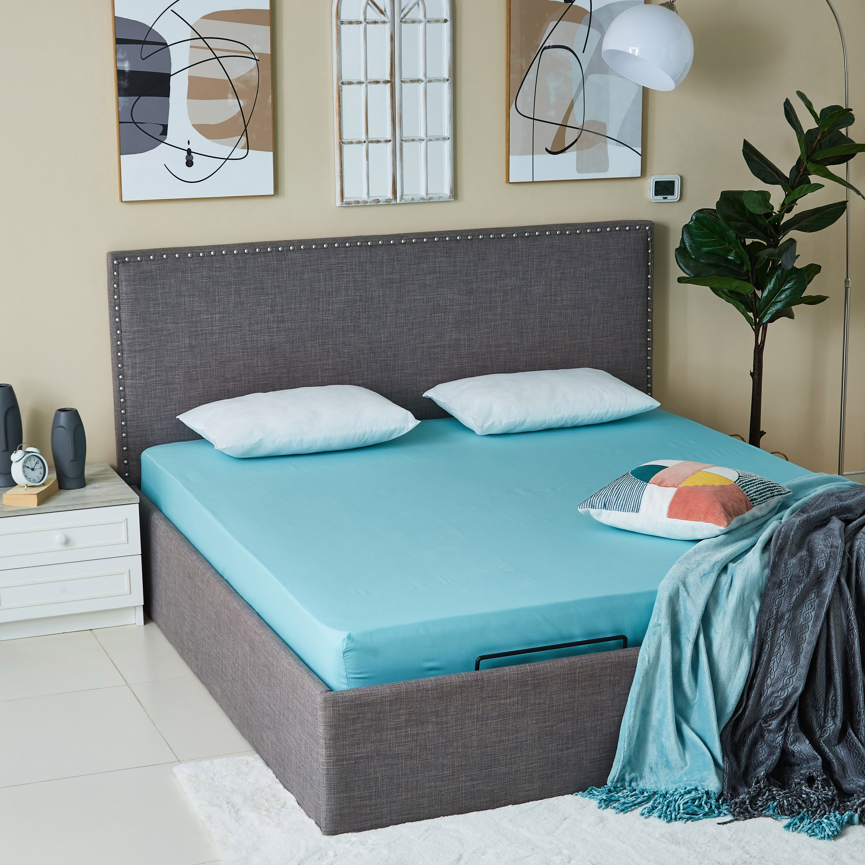 شرشف مطاطي كينج بولي قطن من بريستول - 180x200 سم-hbxhomeware-hbxbedroom-image-5