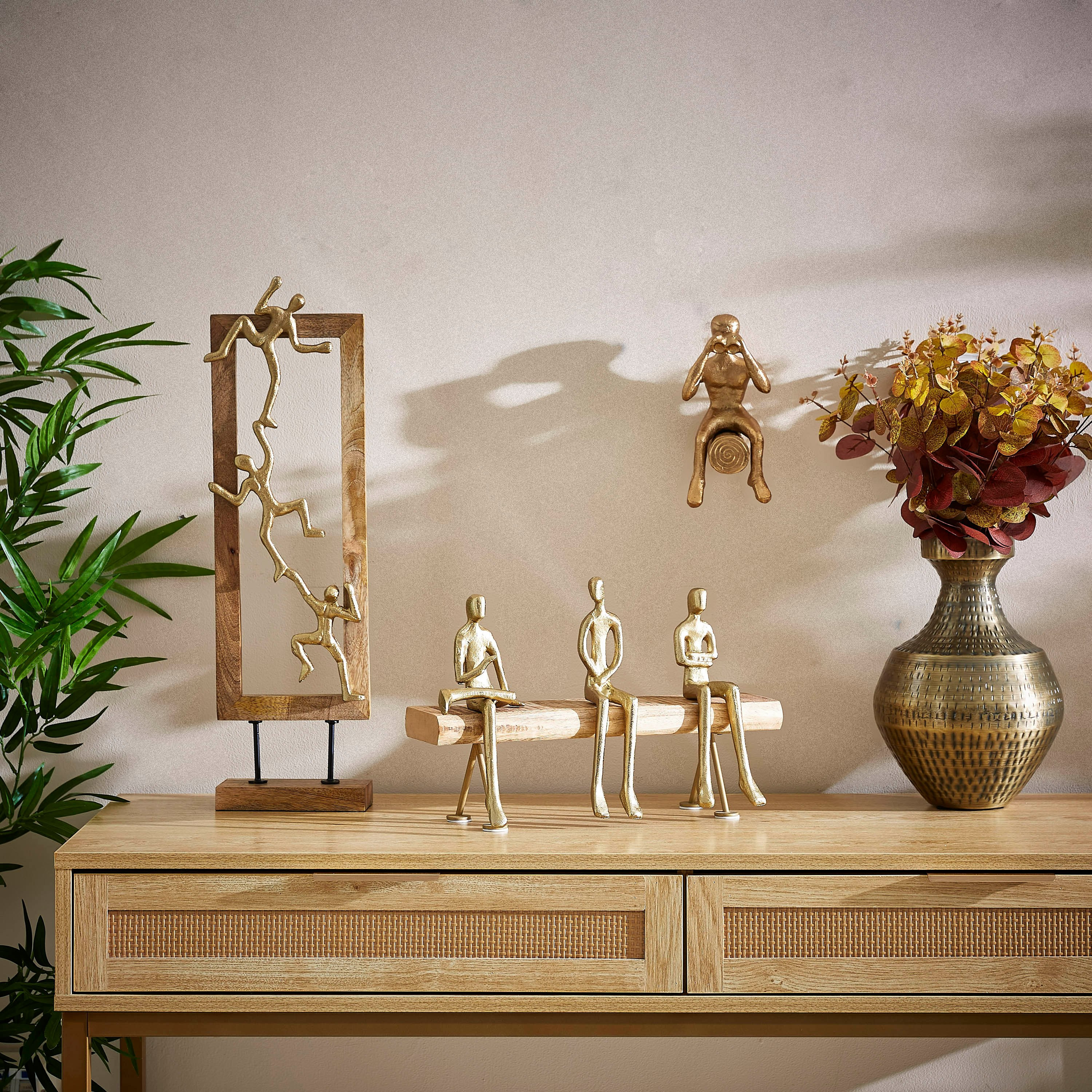 Trivia Metal Conversation On A Bench Sculpture - 38x13x24 cm-hbxhomeware-homedecor-figurinesandornaments-image-4