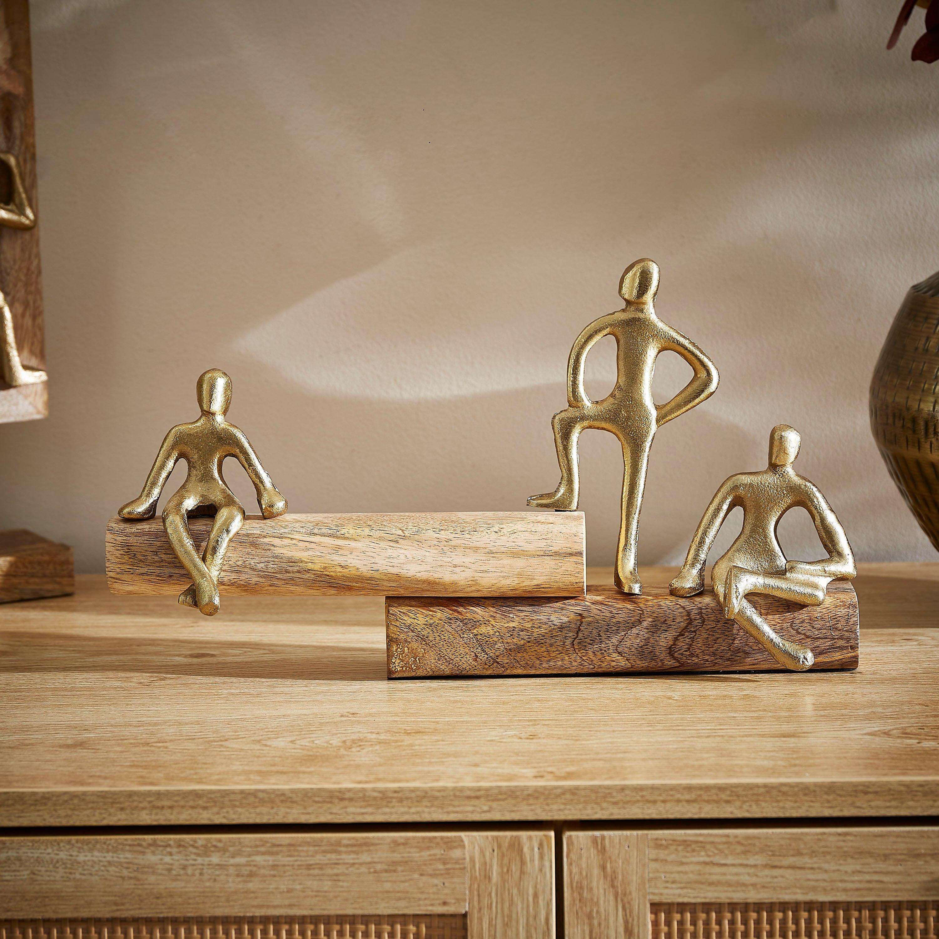 قطعة ديكور لثلاثة منحوتات معدنية من تريفيا - 35 × 10 × 20 سم-hbxhomeware-homedecor-figurinesandornaments-image-2