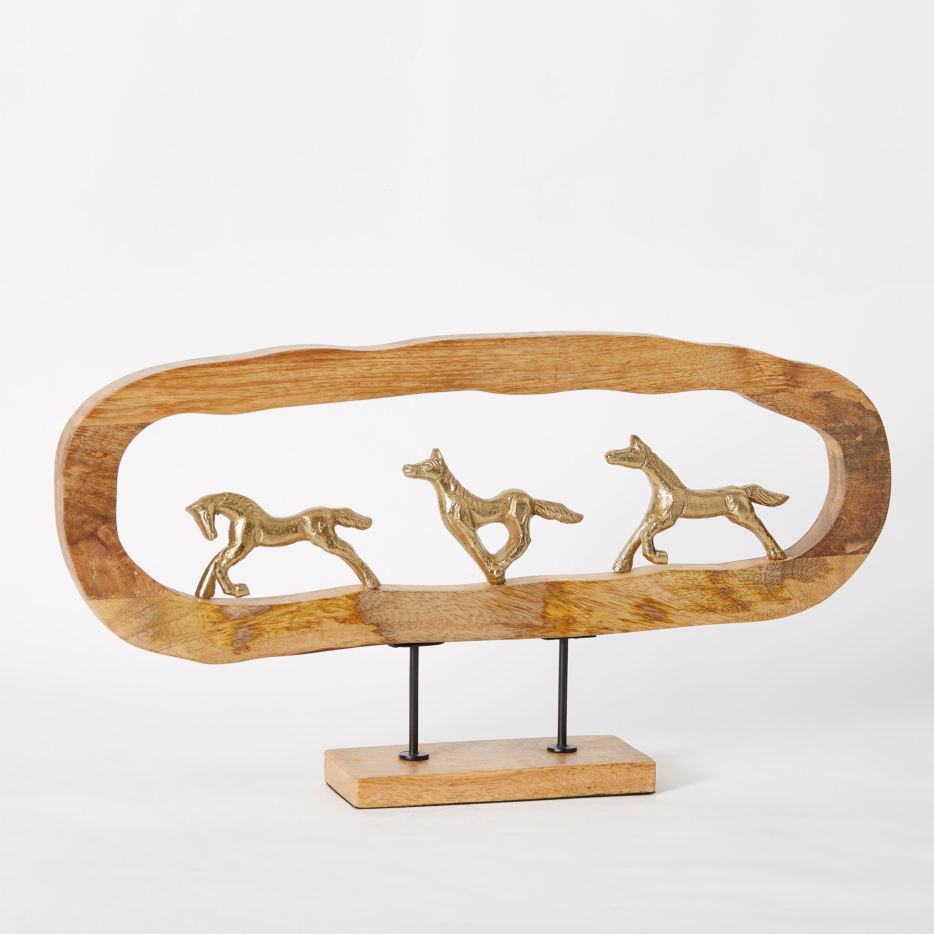 تمثال تجريدي خشبي لخيول راكضة من تريفيا - 50x8x20 سم-hbxhomeware-homedecor-figurinesandornaments-image-6