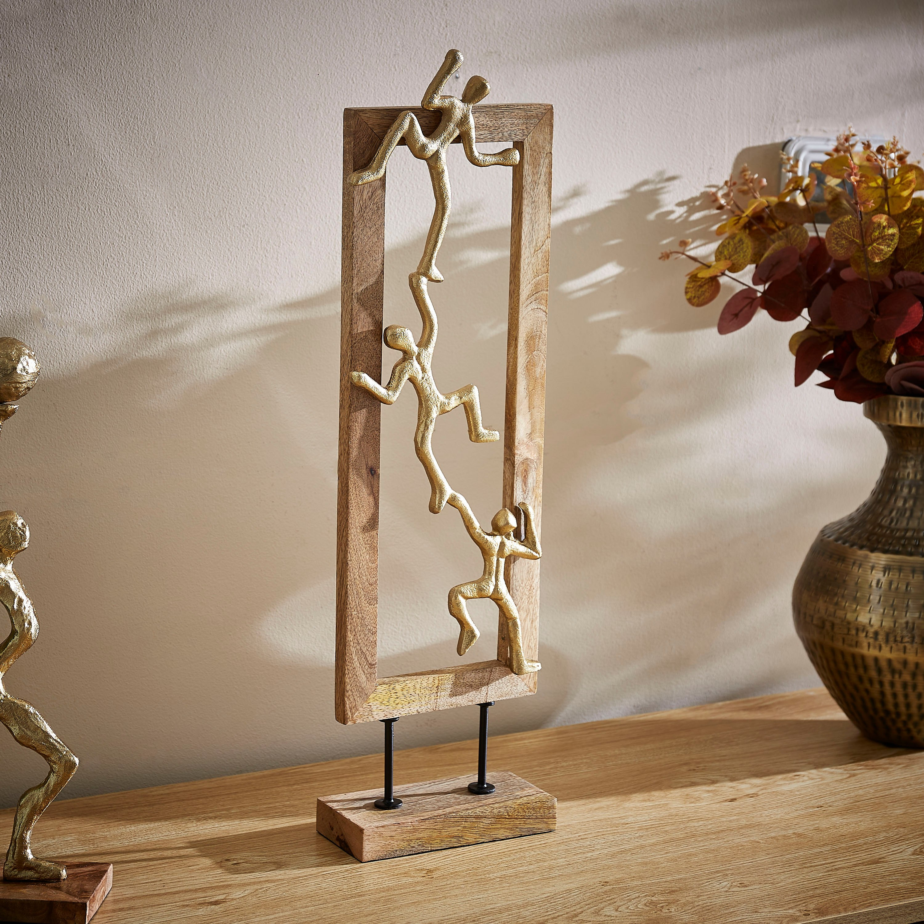 Trivia Wood Lets Climb Sculpture - 17x9x58 cm-hbxhomeware-homedecor-figurinesandornaments-image-2