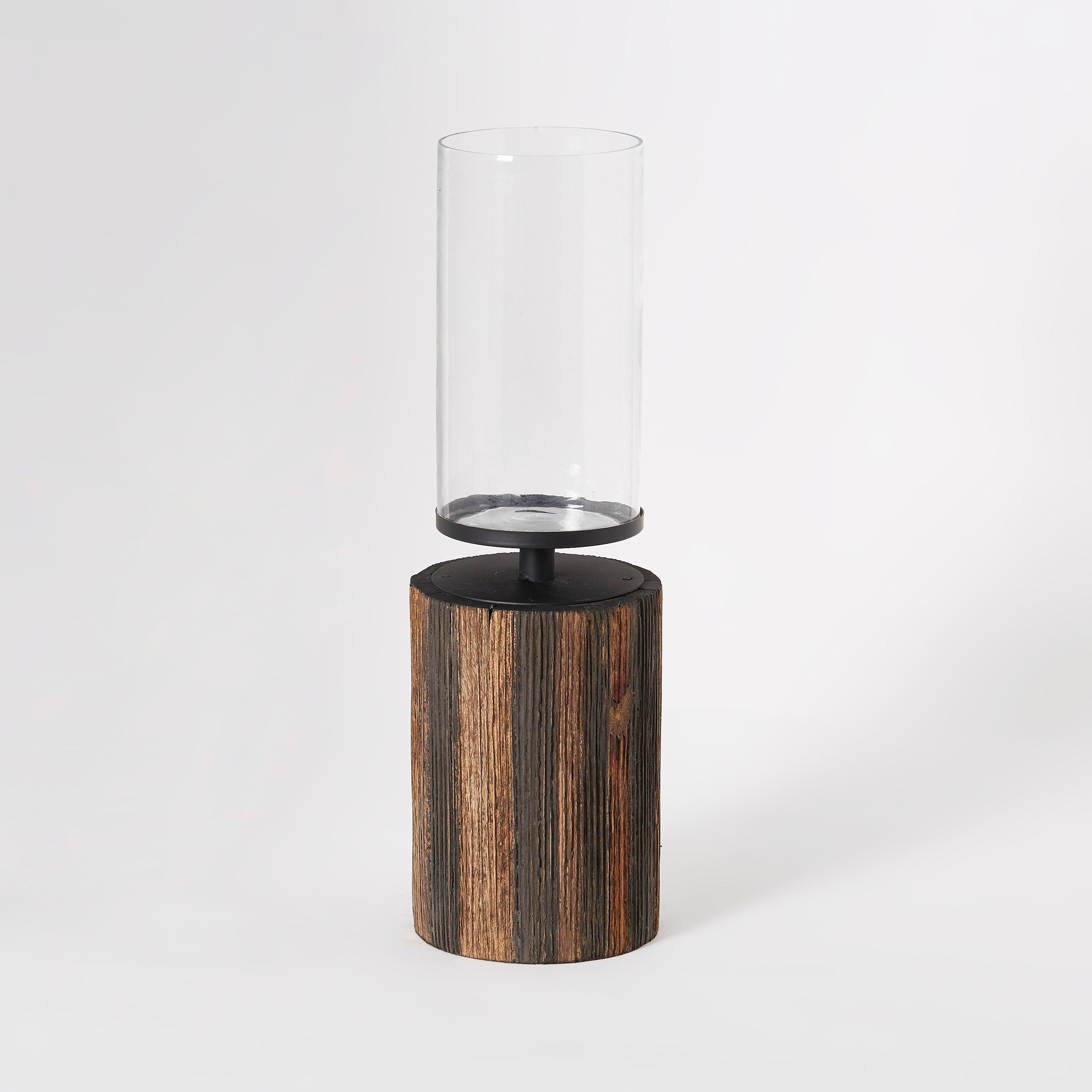 حامل شموع خشبي كبير من تريفيا - 11.5x11.5x45 سم-hbxlivingroom-decorandaccessories-candleholders-image-5