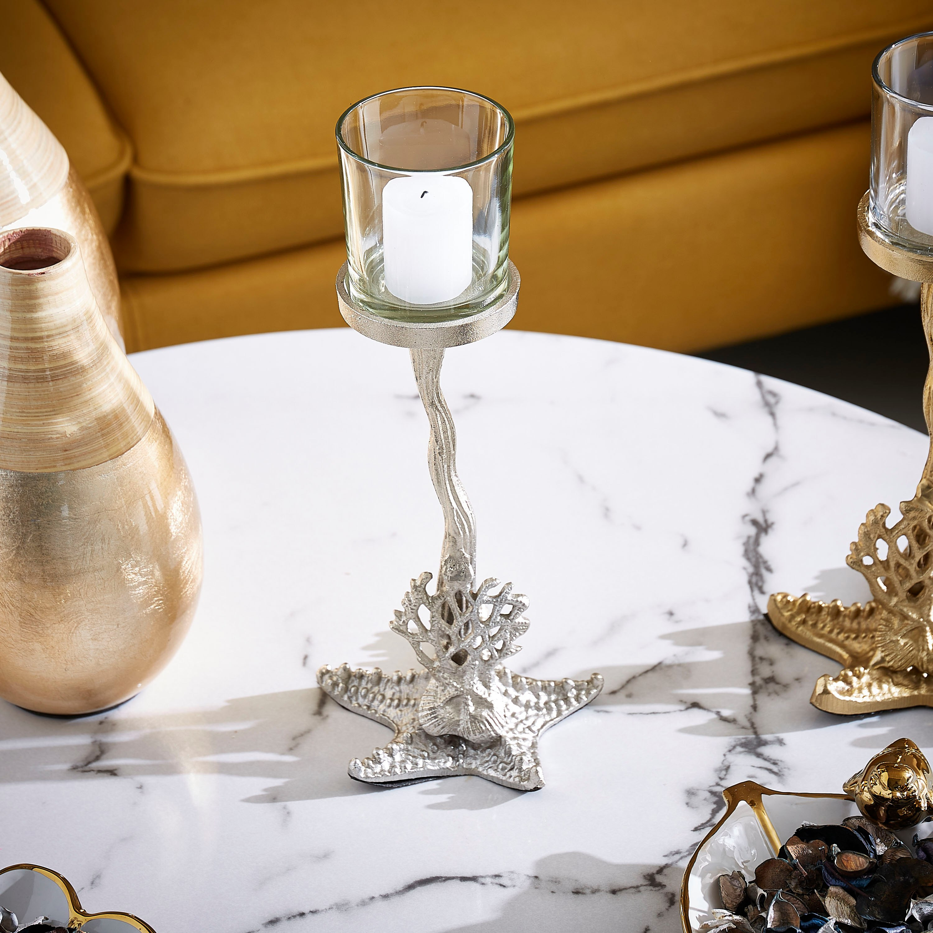 حامل شموع معدني من تريفيا- 12x12x30 سم-hbxlivingroom-decorandaccessories-candleholders-image-2