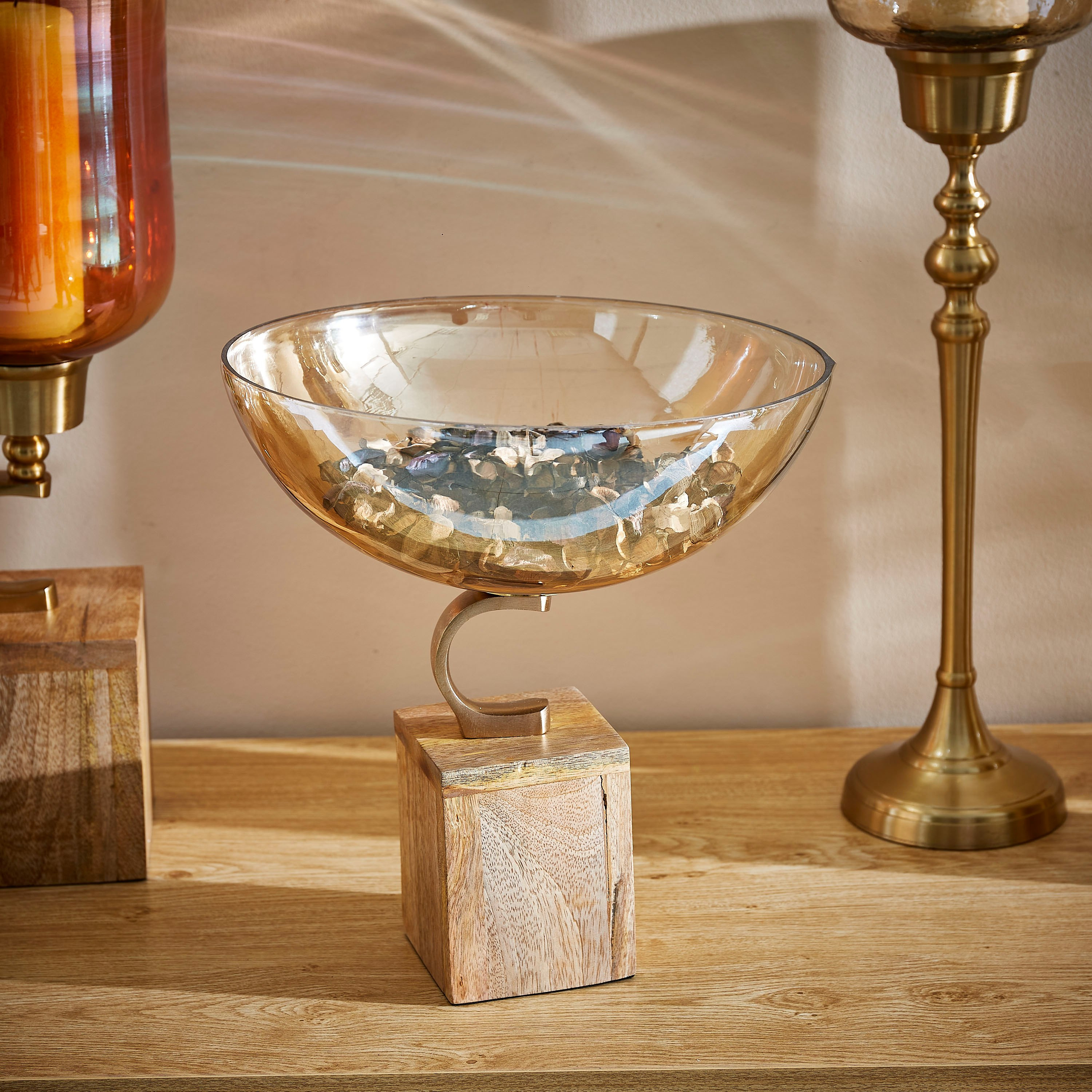 صحن وعاء واسع خشبي بتشطيب زنبق من تريفيا - 18x18x35 سم-hbxdecorandfurnishings-homeaccessories-bowls-image-1