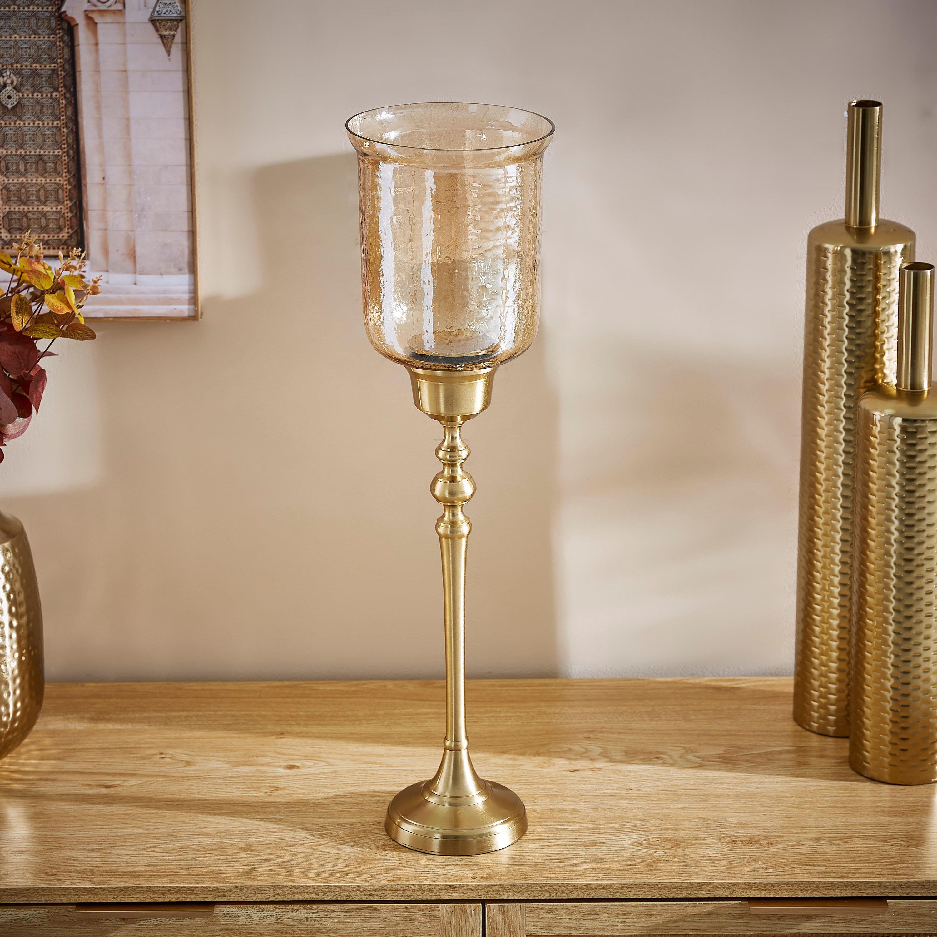 حامل شموع ستيب طويل من تريفيا - 17x17x65 سم-hbxlivingroom-decorandaccessories-candleholders-image-2