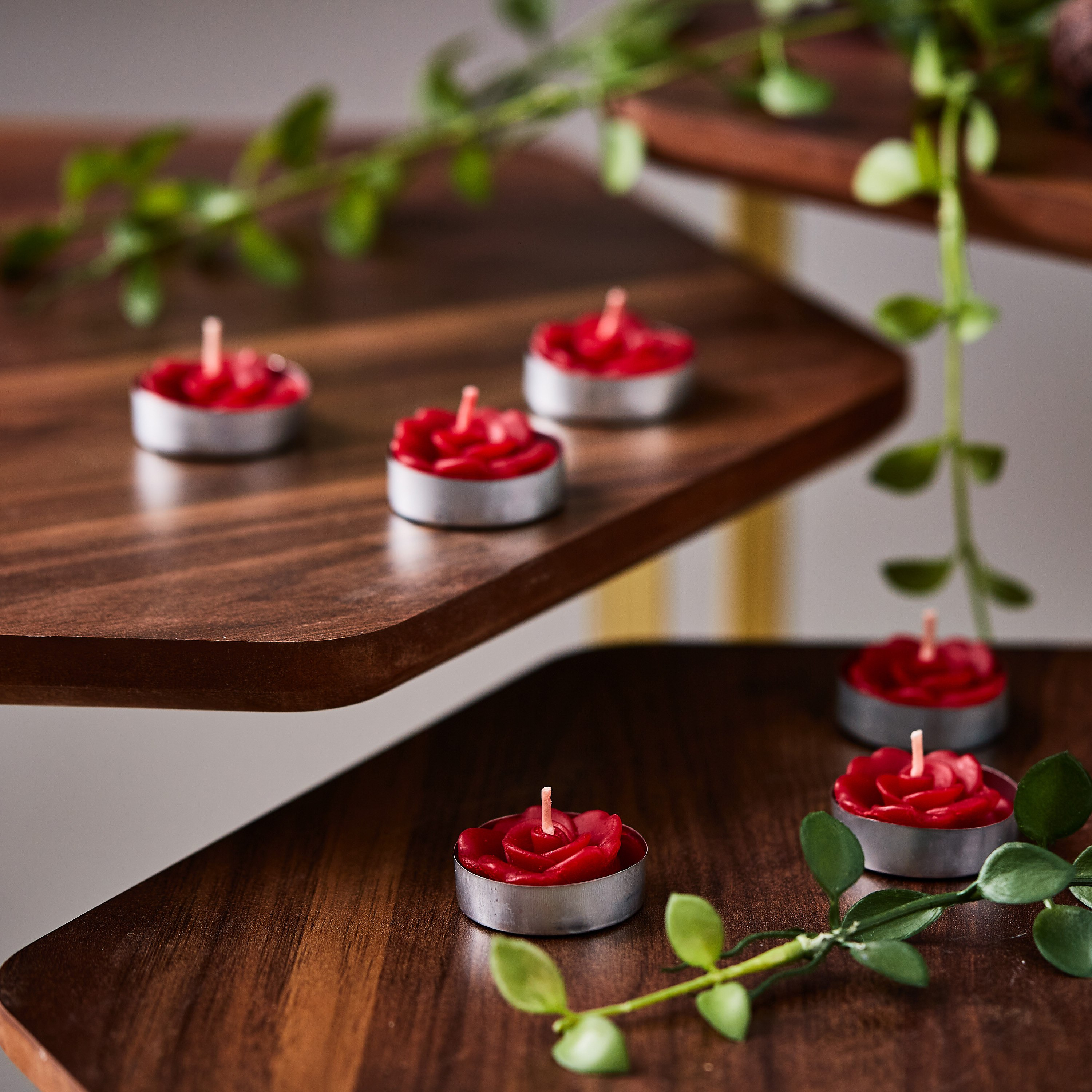 Tamara 6-Piece Rosewood and Cedar Floating Tealight Candle Set - 10 gms-hbxhomeware-hbxdecorandfurnishings-image-1