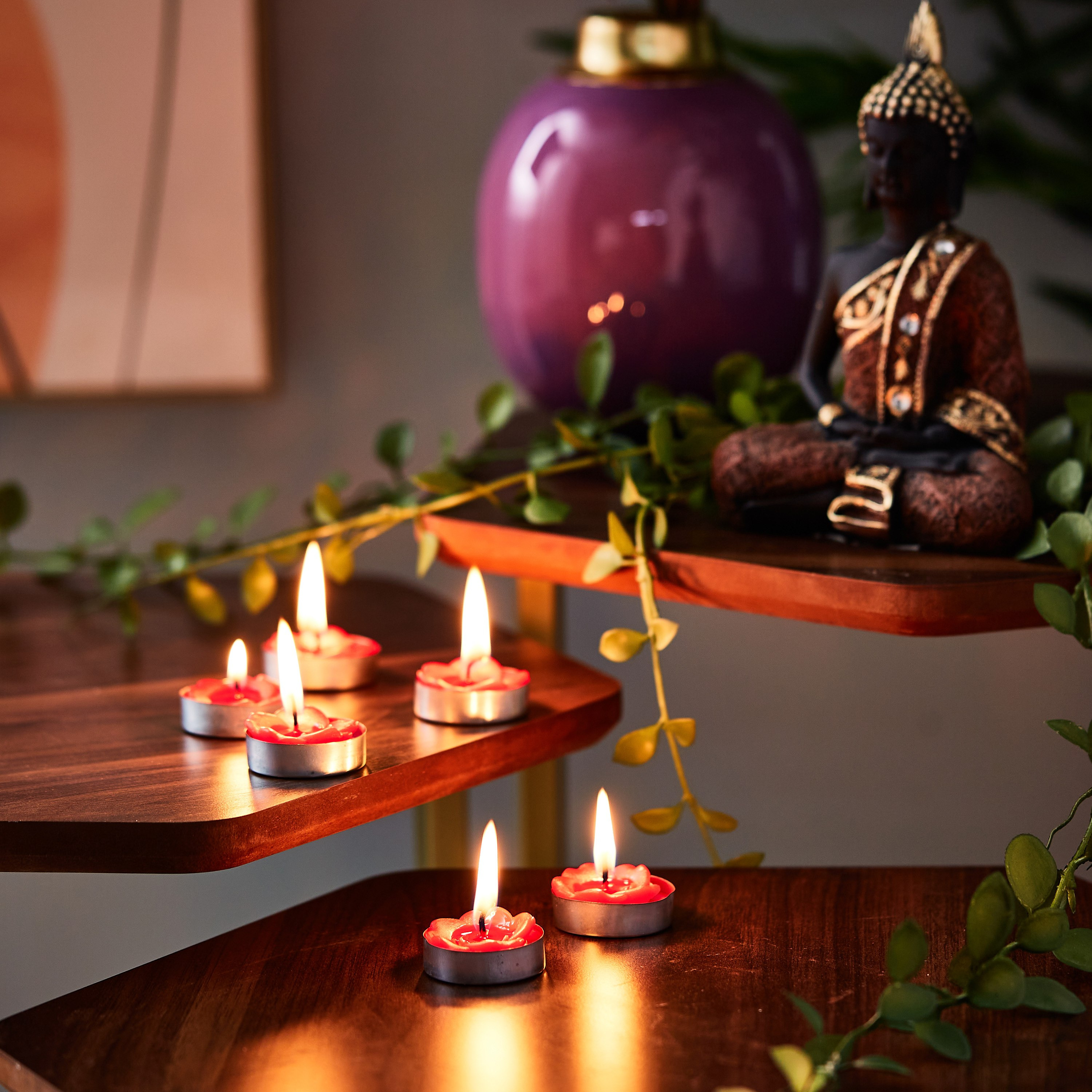 Tamara 6-Piece Rosewood and Cedar Floating Tealight Candle Set - 10 gms-hbxhomeware-hbxdecorandfurnishings-image-4