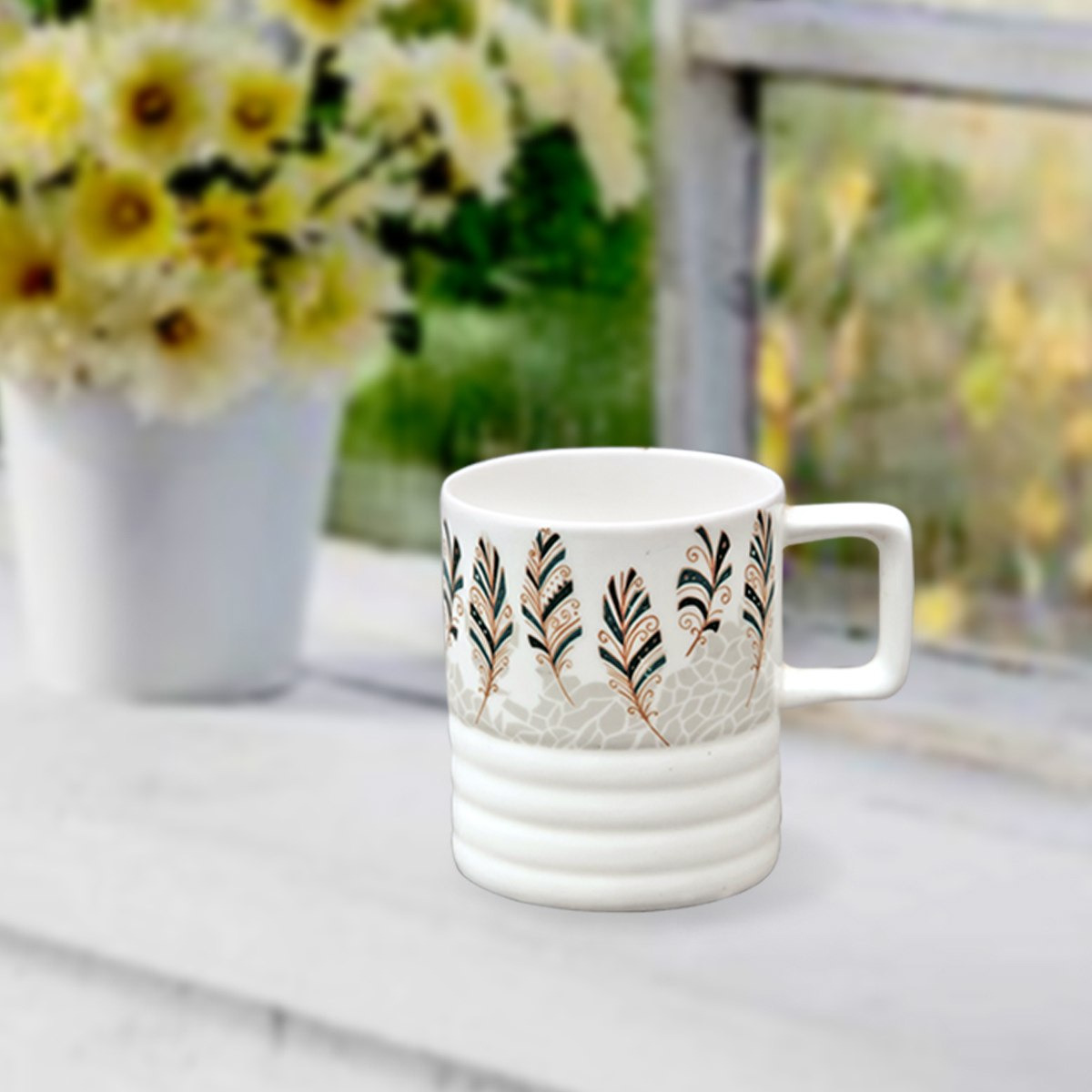 مج بتصميم سرخس - 180 مل-hbxhomeware-diningandtabletop-coffeeandteasets-image-1