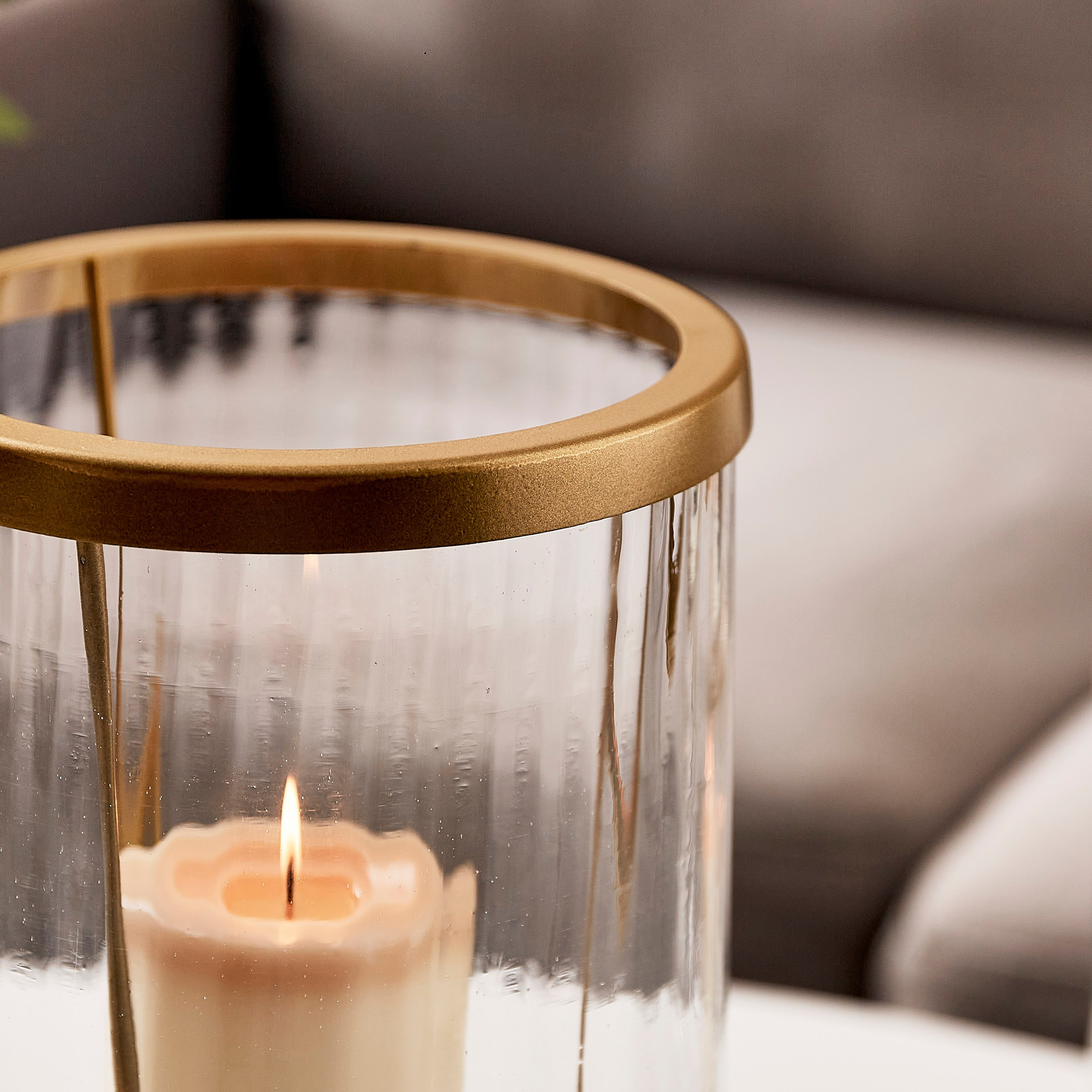 حامل شموع زجاجي شفاف من أروها - 15×15×31 سم-hbxlivingroom-decorandaccessories-candleholders-image-3