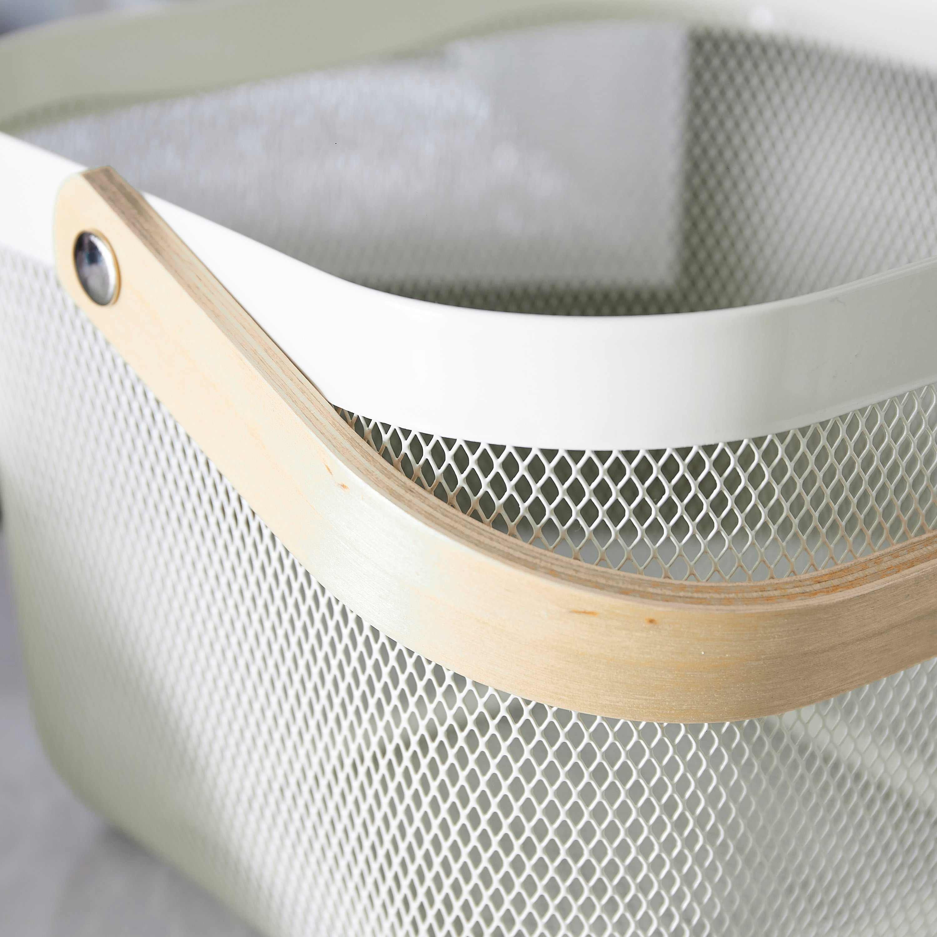 Storage Basket with Wooden Handle - 25x25x17 cm-hbxbedroom-bedroomaccessories-bedroomstorage-image-3