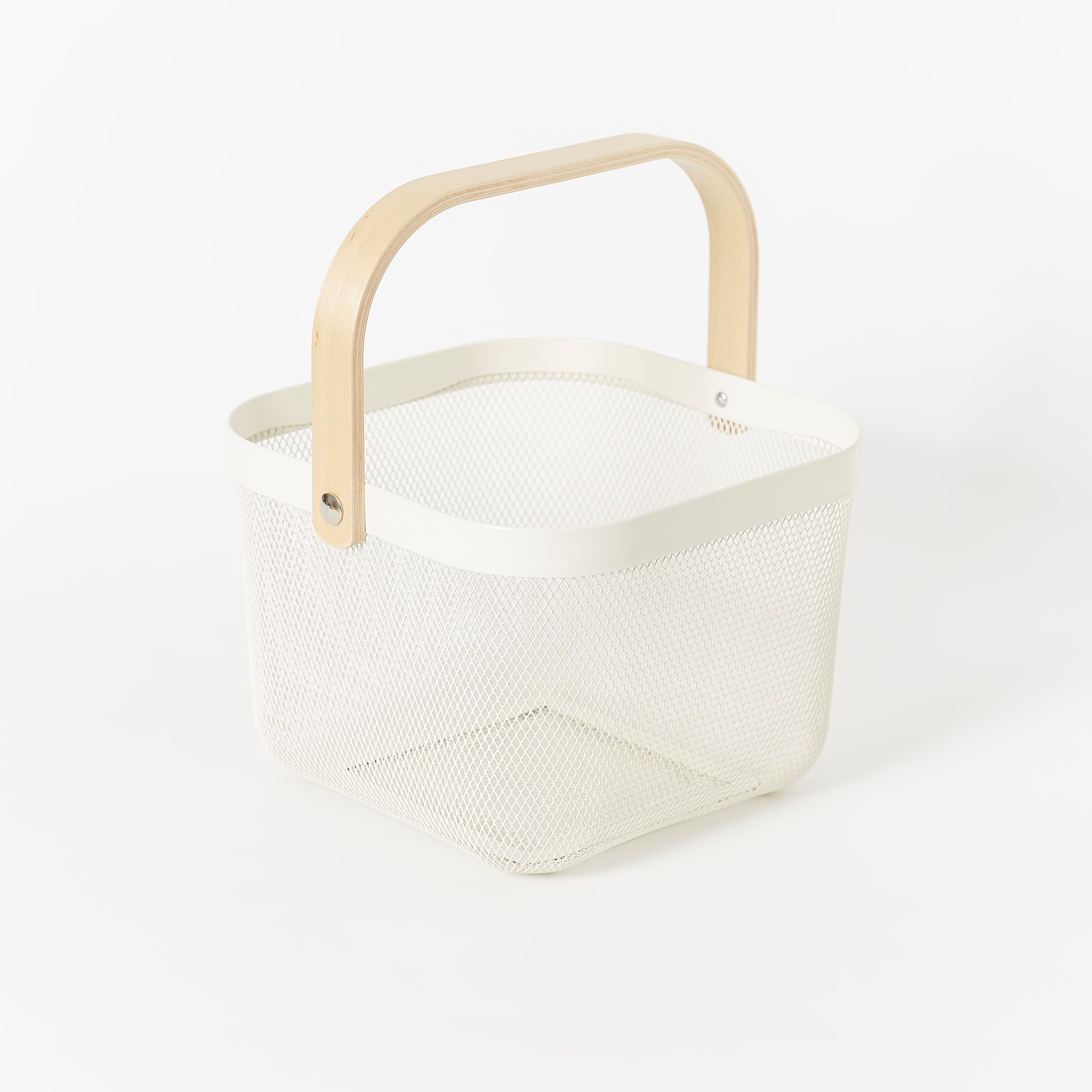 Storage Basket with Wooden Handle - 25x25x17 cm-hbxbedroom-bedroomaccessories-bedroomstorage-image-5