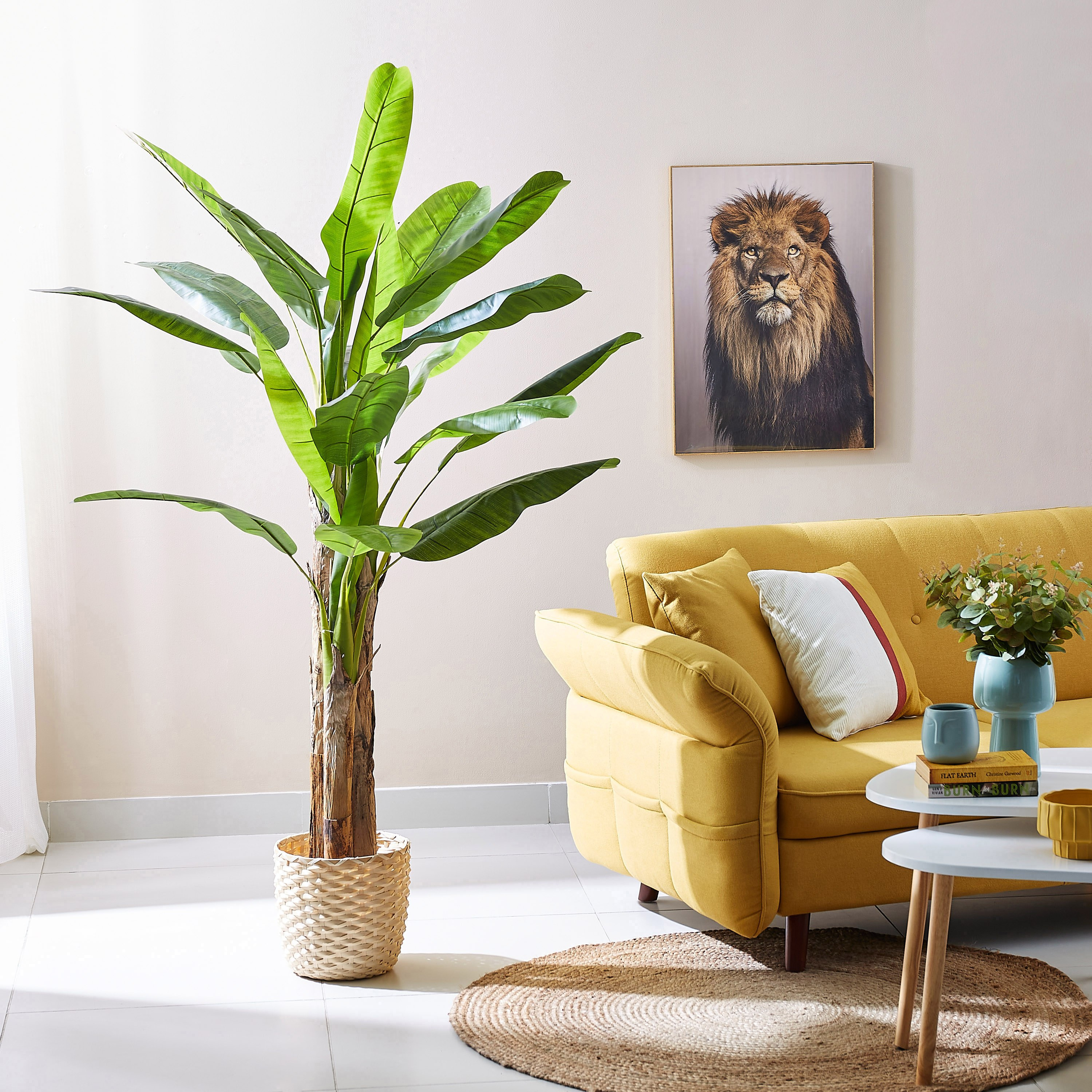 شجرة بانانا بـ3 جذوع من تيودورا - 180 سم-hbxdecorandfurnishings-homeaccessories-artificialflowersandplants-image-4