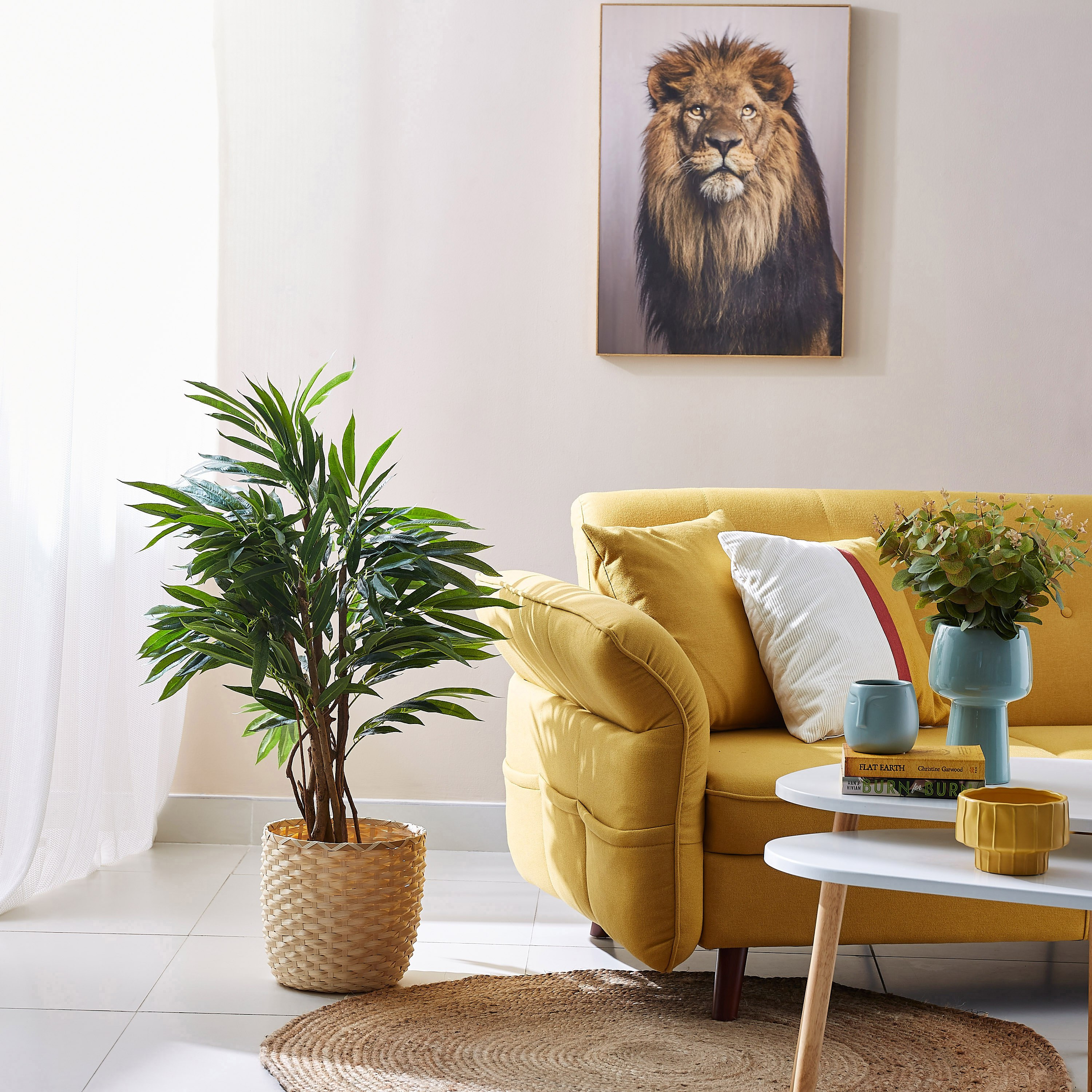 شجرة صفصاف سيلك ذهبي من تيودورا - 100 سم-hbxdecorandfurnishings-homeaccessories-artificialflowersandplants-image-4