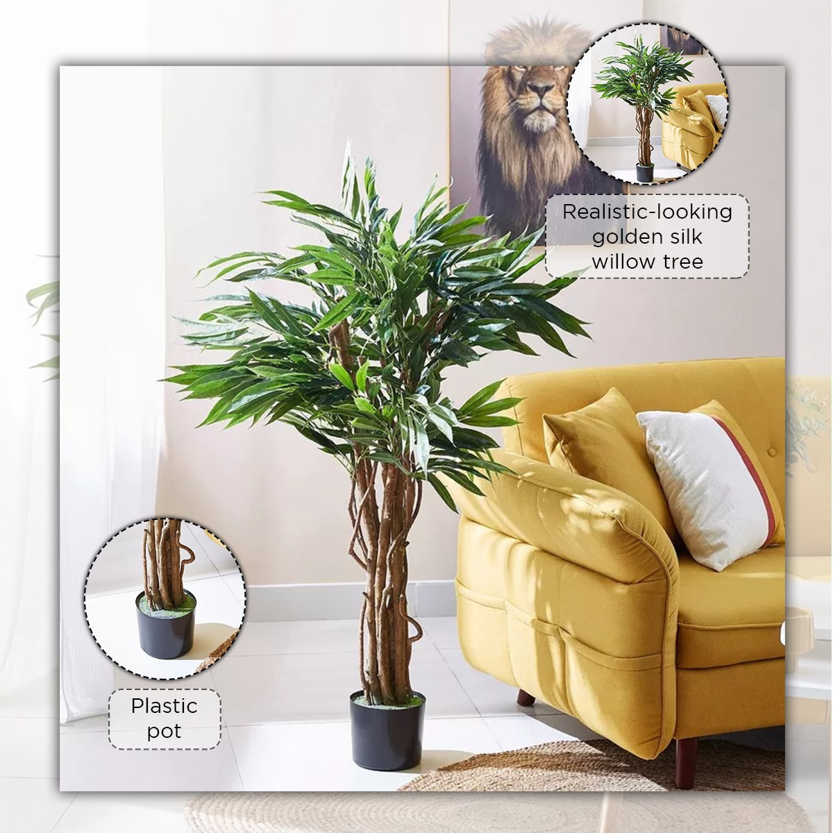 Teodora 6-Trunks Golden Silk Willow Tree - 120  cm-hbxdecorandfurnishings-homeaccessories-artificialflowersandplants-image-7