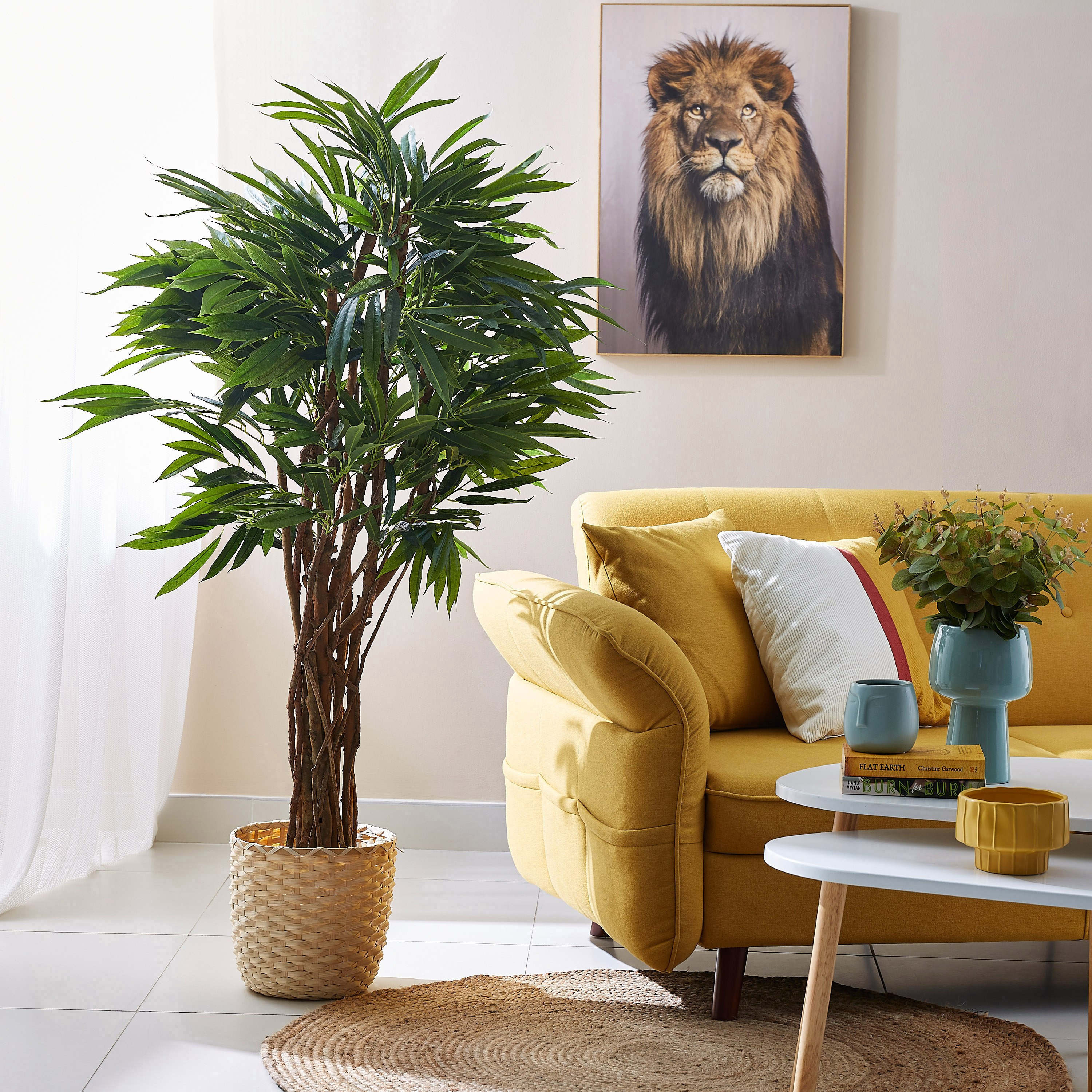 شجرة صفصاف سيلك ذهبي بـ7 جذوع من تيودورا - 150 سم-hbxdecorandfurnishings-homeaccessories-artificialflowersandplants-image-4