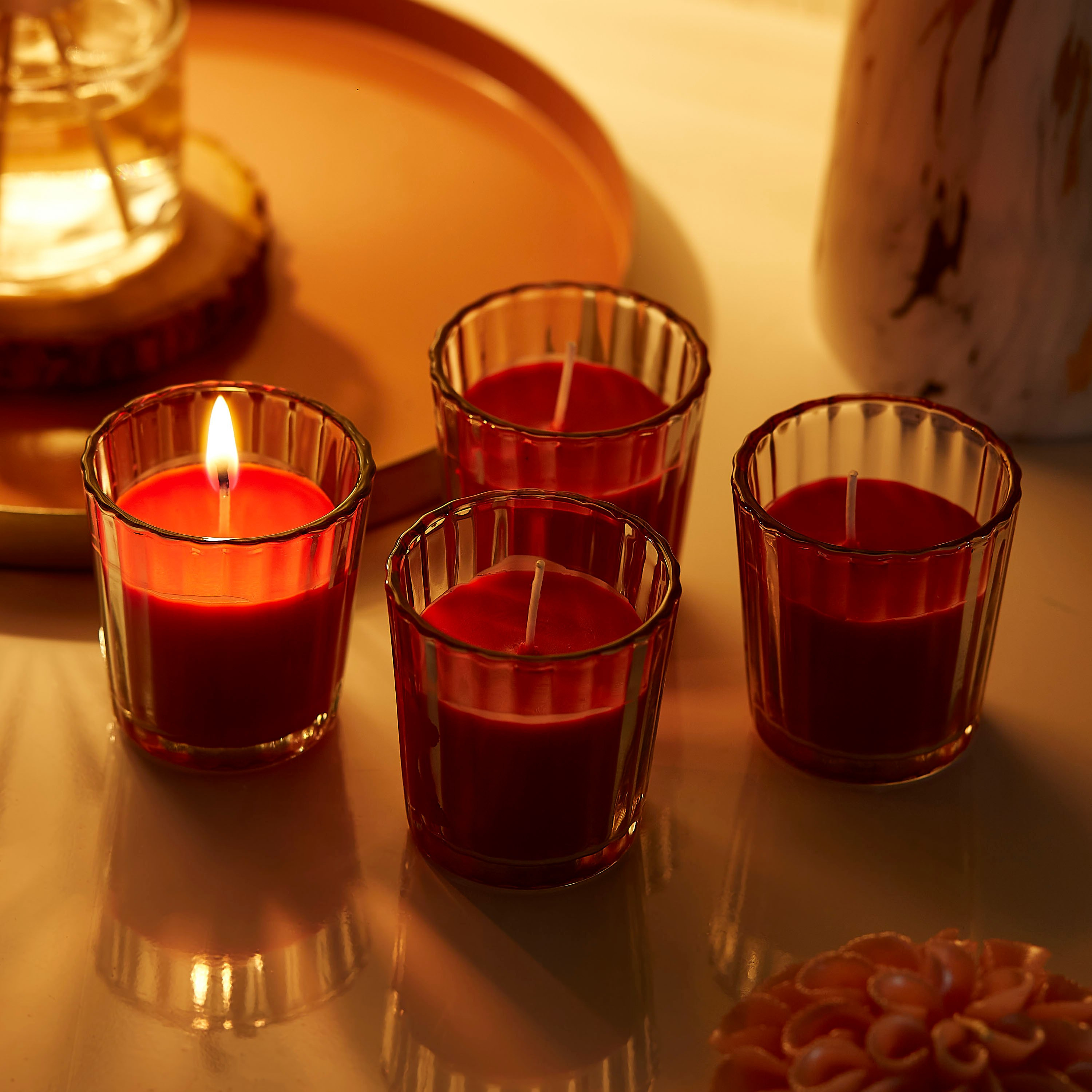 Mia 4-Piece Strawberry Candle Set - 560 gms-hbxhomeware-hbxdecorandfurnishings-image-2
