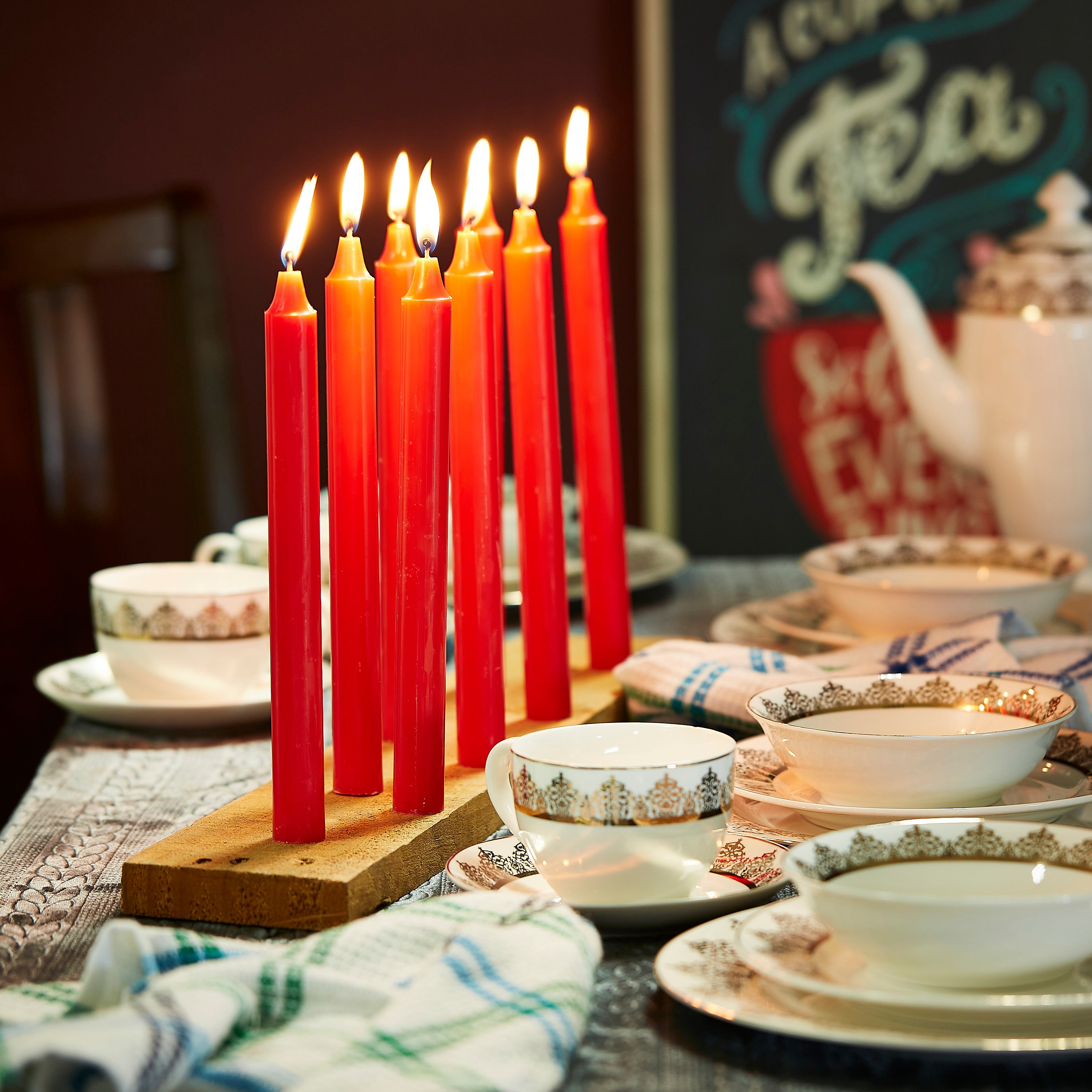Mia 8-Piece Orange Tapered Candle Set - 25 cm-PROMO_HB_AE_B1G1_250925-image-1