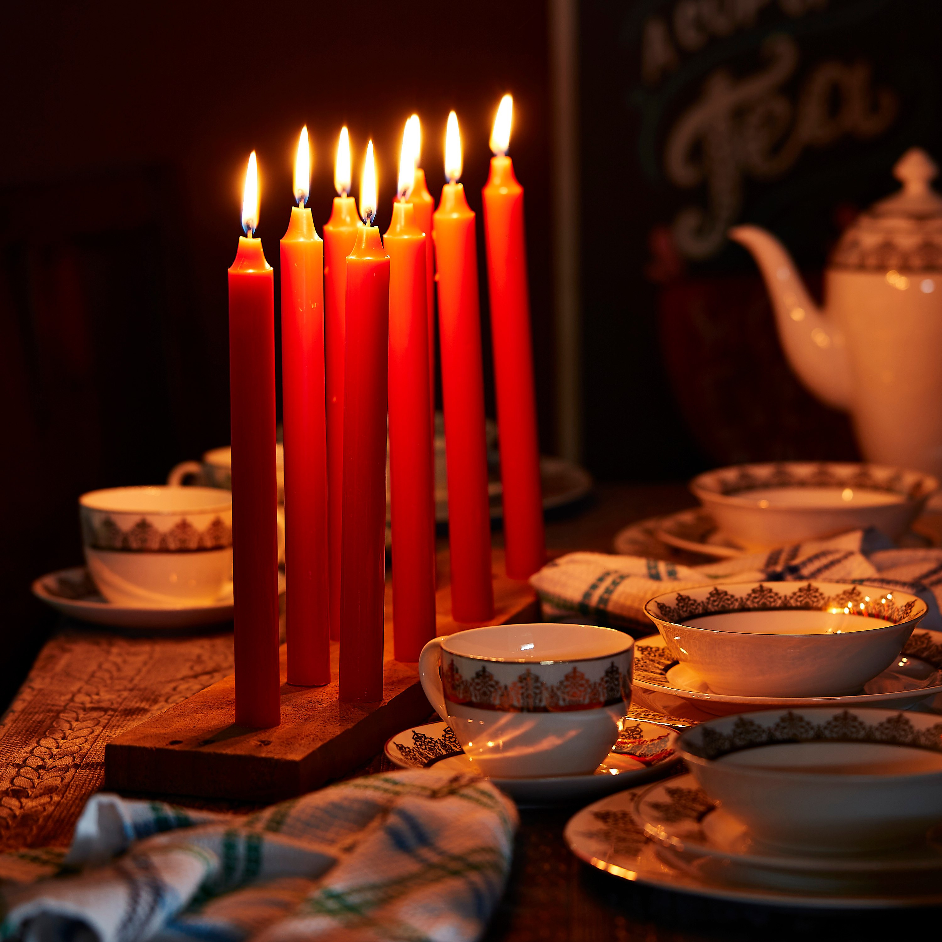 Mia 8-Piece Orange Tapered Candle Set - 25 cm-PROMO_HB_AE_B1G1_250925-image-2