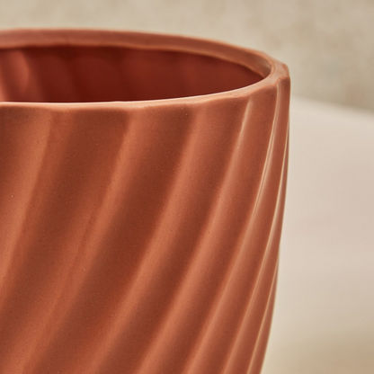 Ciara Textured Ceramic Planter - 14x14x14 cm