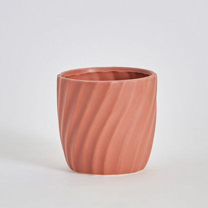 Ciara Textured Ceramic Planter - 14x14x14 cms