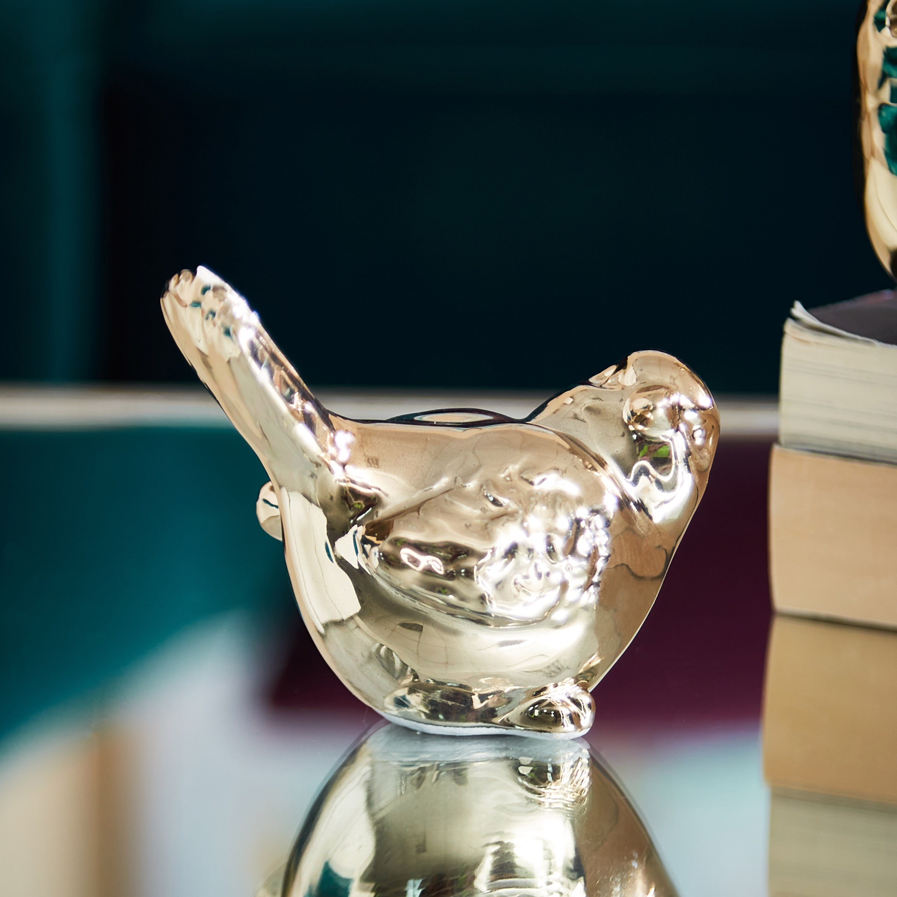 تمثال طائر سيراميك يسار من ديوك - 10.5x6.3x8.4 سم-hbxhomeware-homedecor-figurinesandornaments-image-1