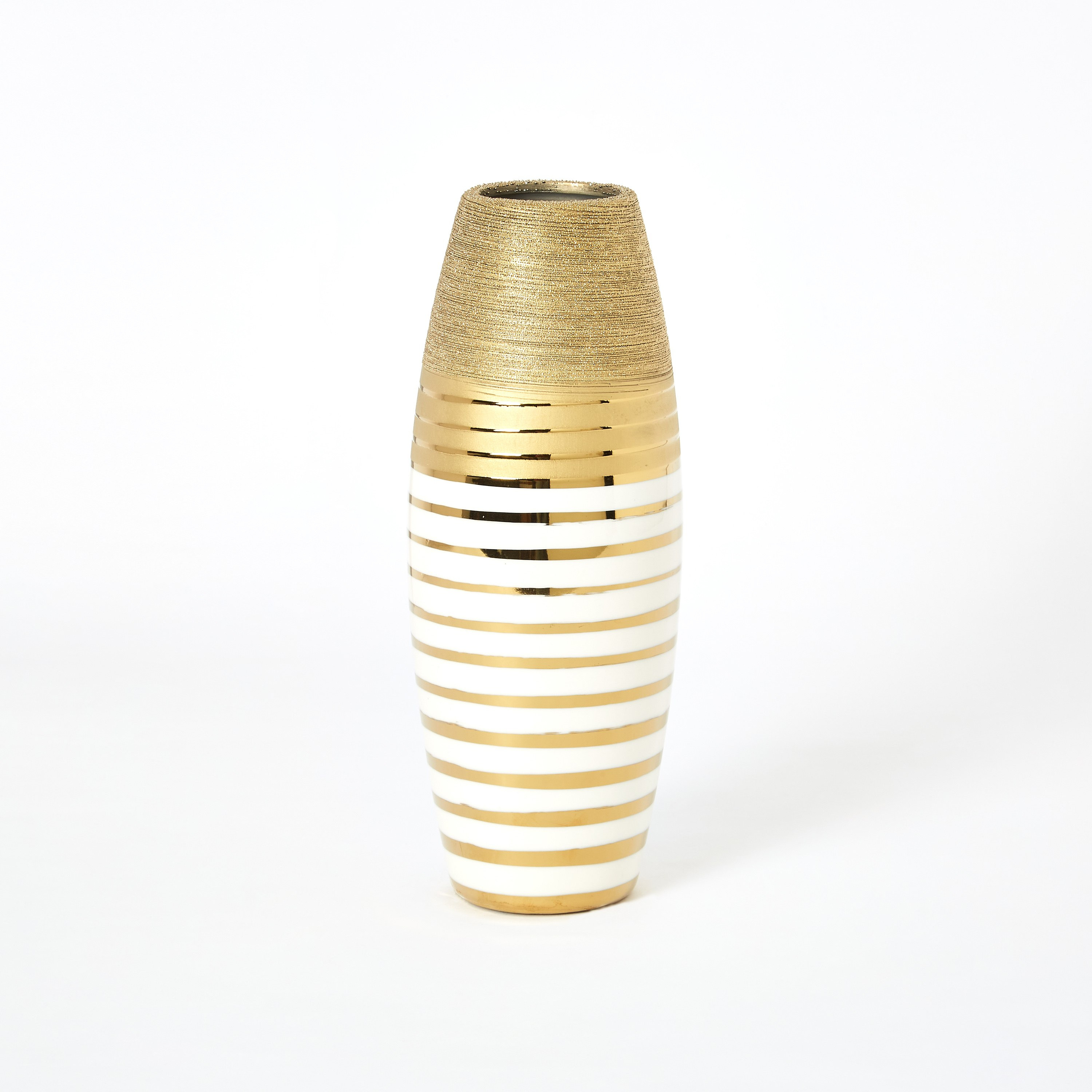 مزهرية سيراميك كبيرة بارزة الملمس من ديوك - 11.2x11.2x29.2 سم-hbxbedroom-decorandaccessories-vases-image-5