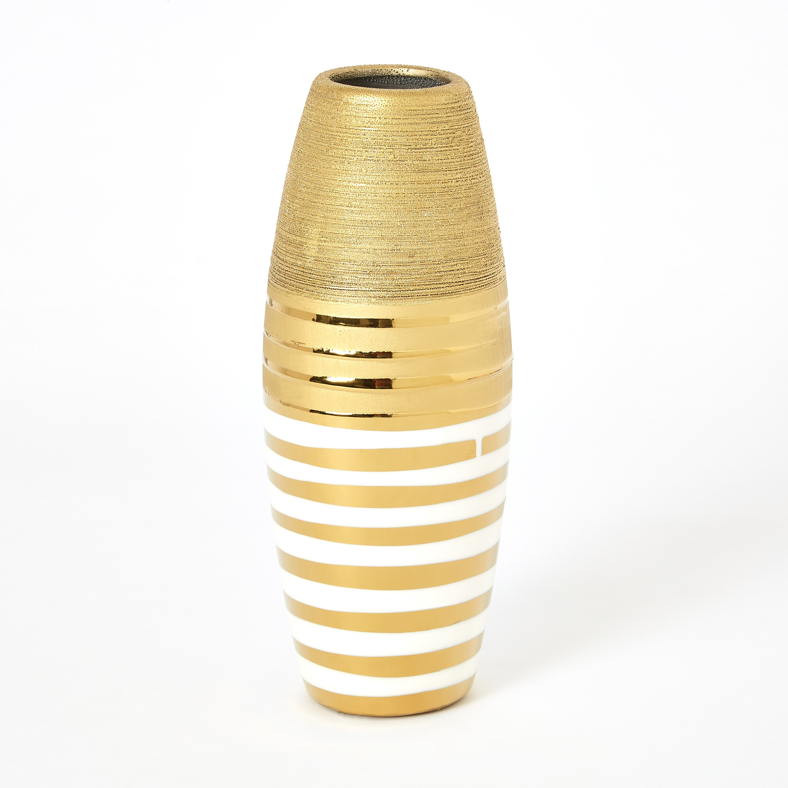 مزهرية سيراميك بارزة الملمس بحجم متوسط من ديوك - 9.2x9.2x24.2 سم-hbxbedroom-decorandaccessories-vases-image-5
