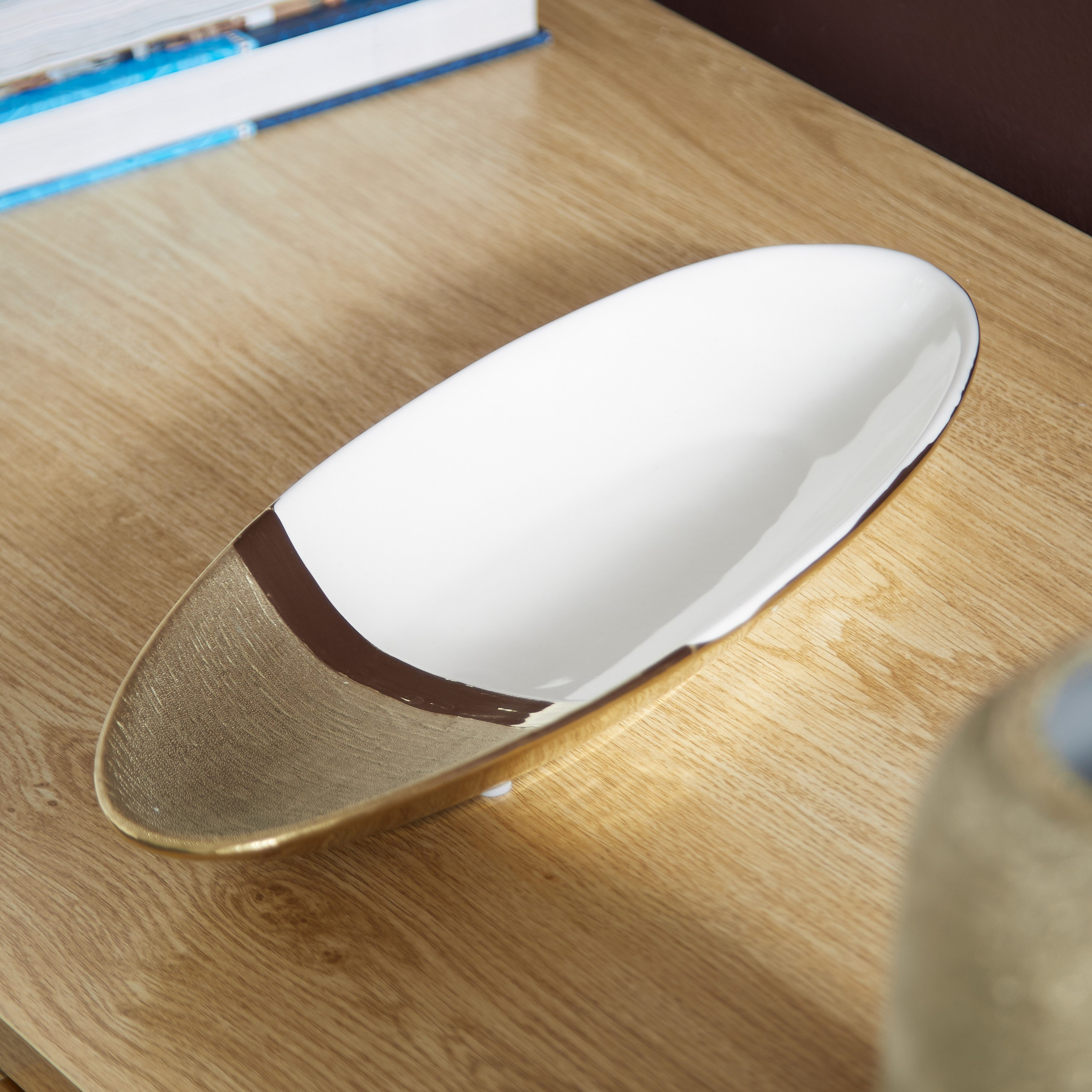 Duke Ceramic Textured Platter - 33.7x12.3x4 cm-PROMO_HB_AE_B1G1_250925-image-1