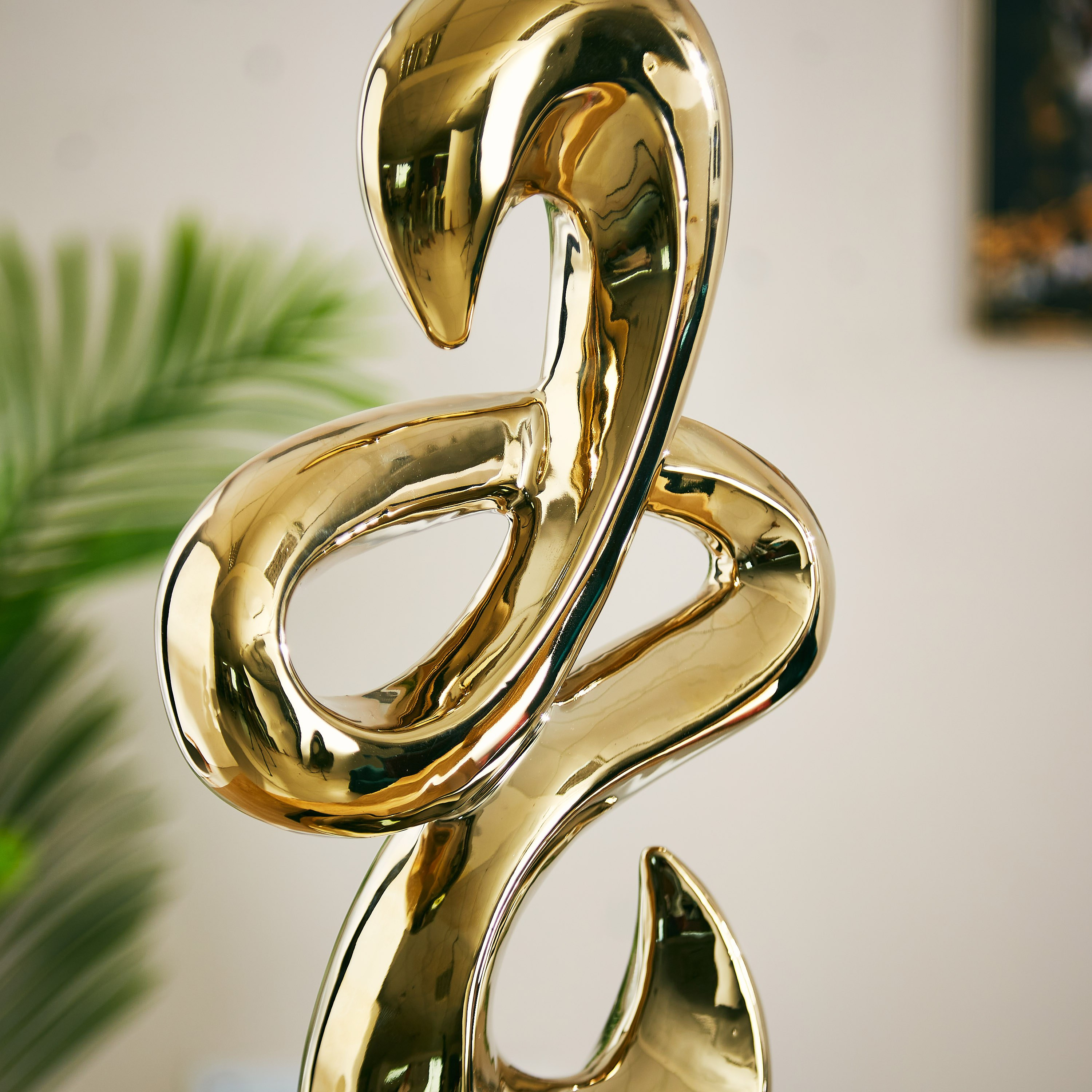 تمثال تجريدي سيراميك كبير من دوك - 26.2x10.5x48.5 سم-hbxhomeware-homedecor-figurinesandornaments-image-3